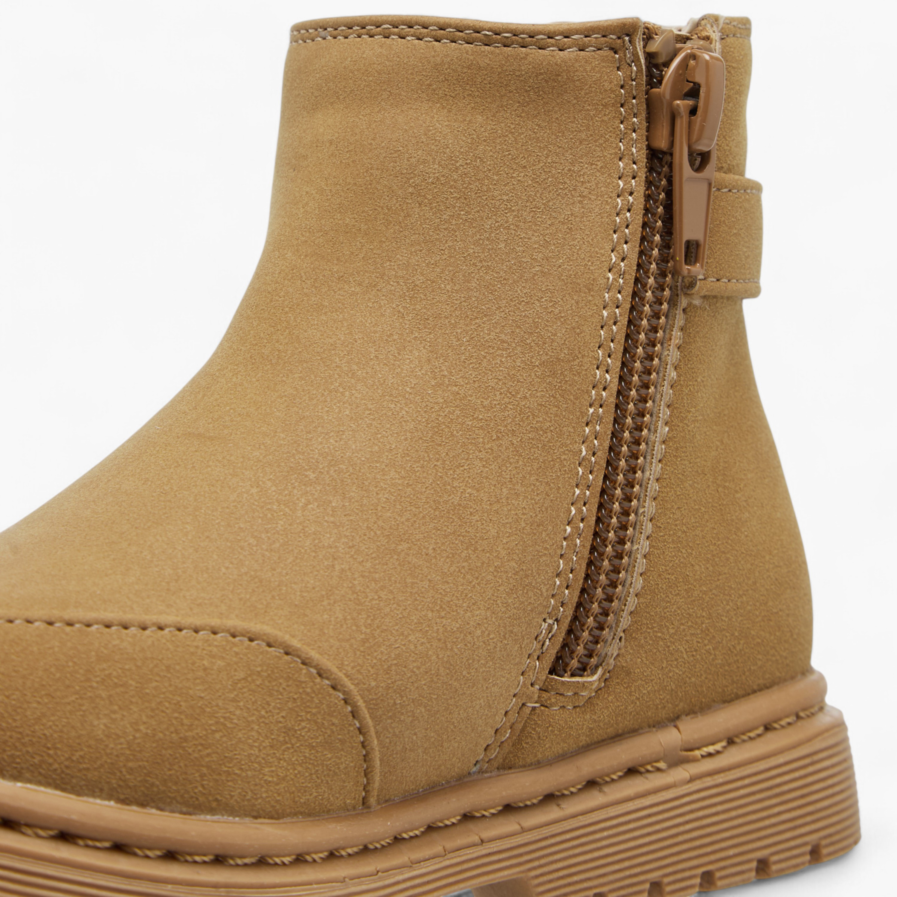 Flora Bella Solid Boots with Zip Closure and Buckle Detail-girls-shoes-boots-image-4