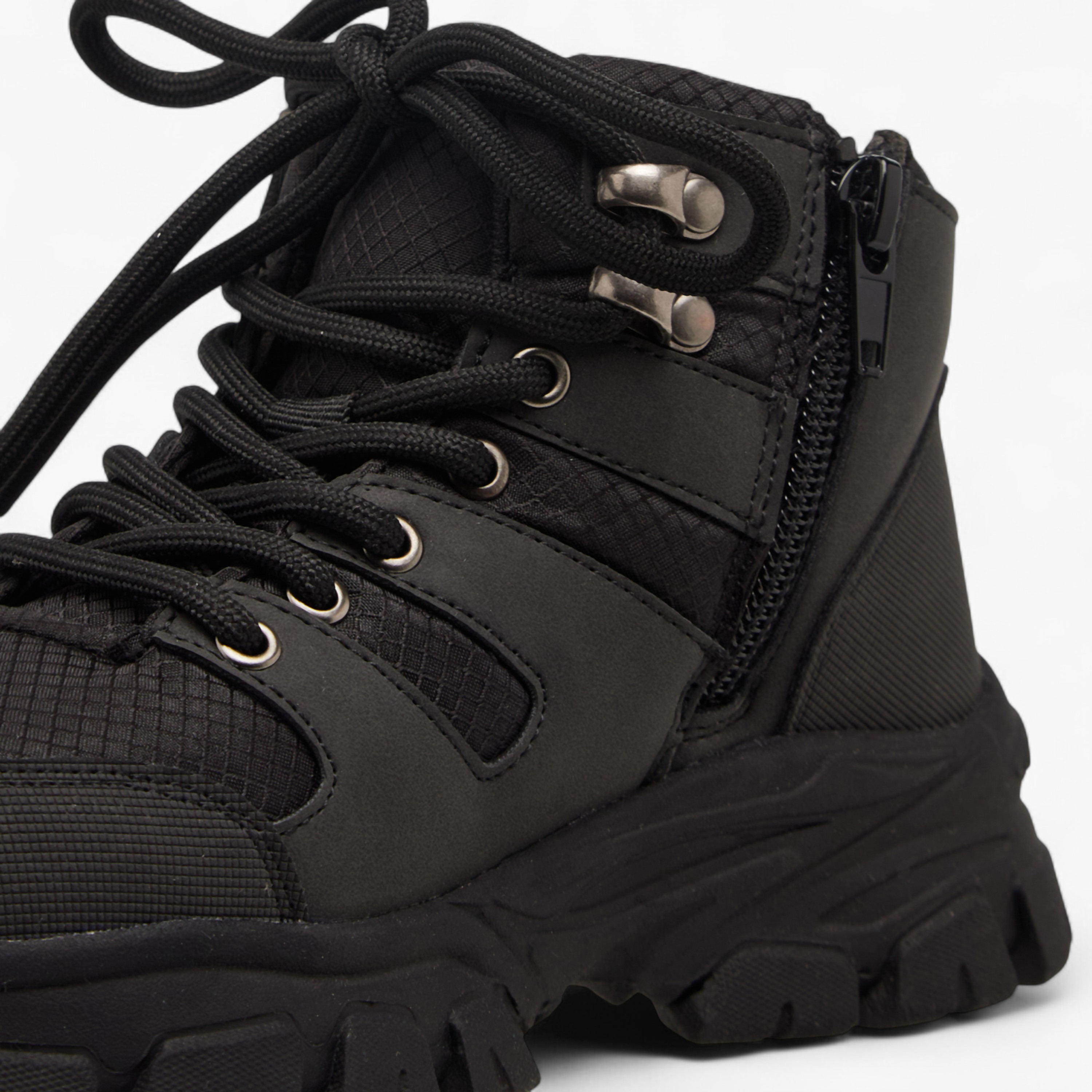 LBL by Shoexpress Panelled Boots with Zip Closure-boys-shoes-boots-image-4