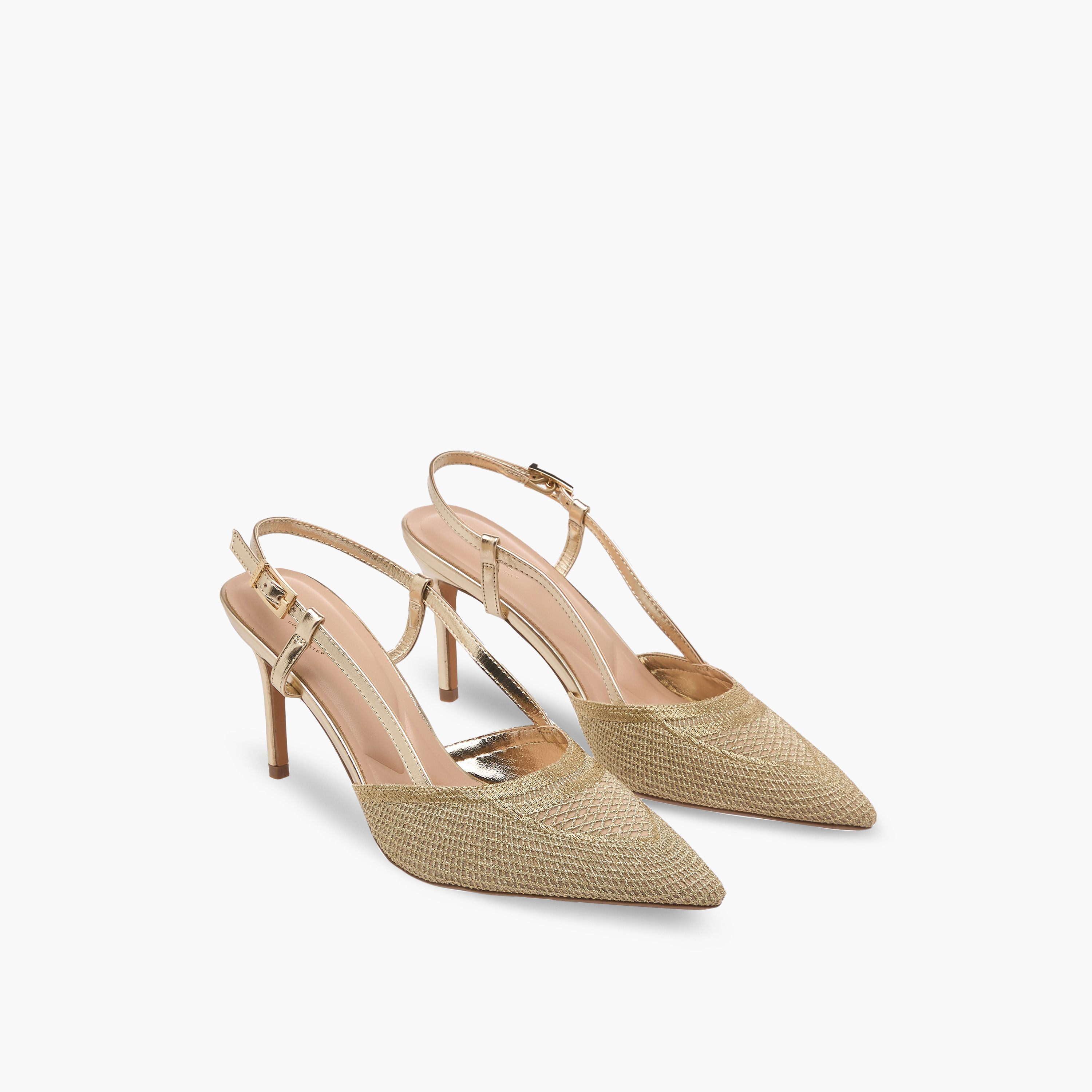 Women Celeste Textured Stiletto Slingback Heels-women-shoes-heels-image-1