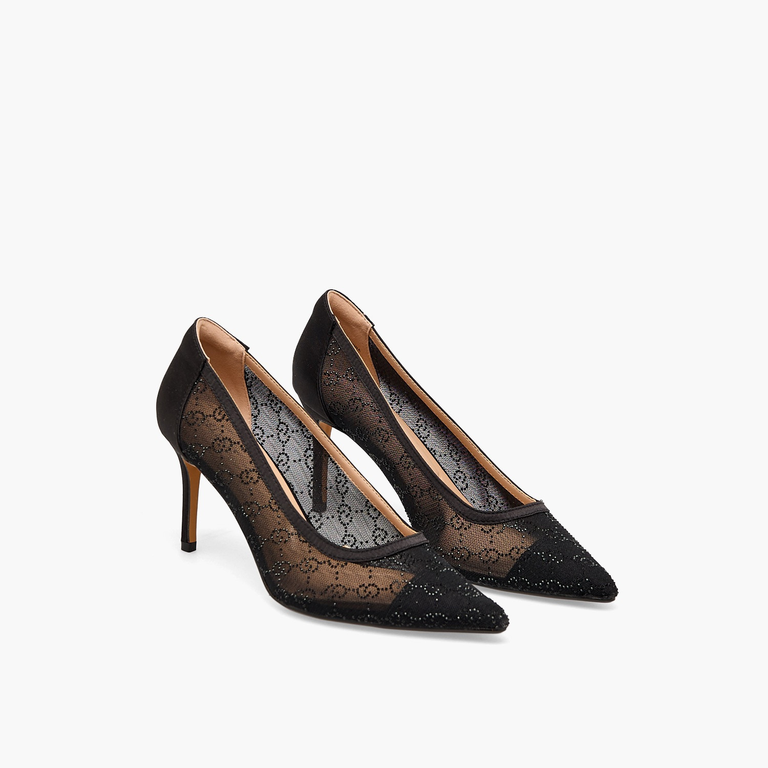 حذاء كلاسيكي شبكي مرصّع بكعب ستيليتو للنساء من سيليست-women-shoes-sandals-heeled-image-1