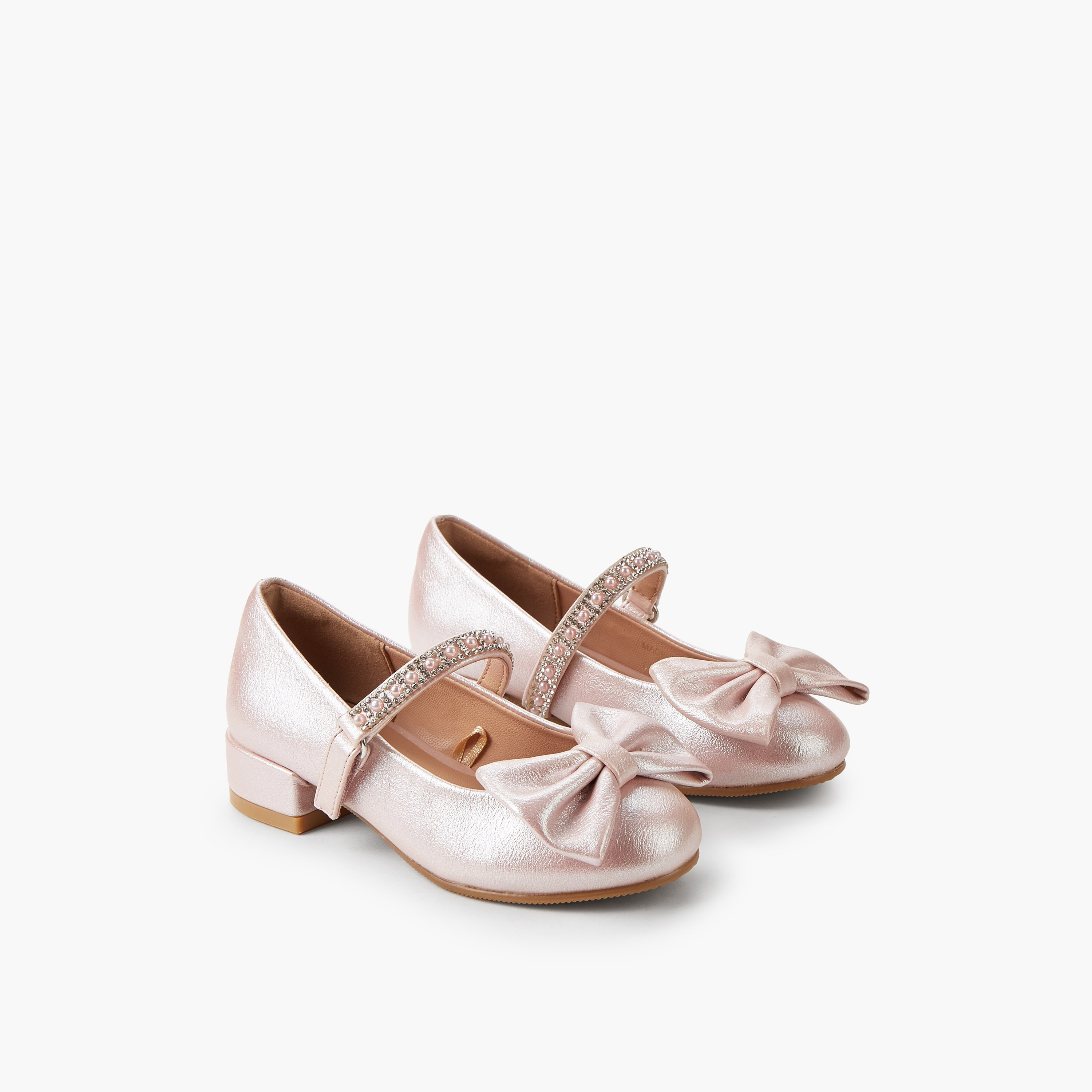 Celeste Girls Bow Embellished Mary Jane Shoes-girls-shoes-maryjanes-image-1