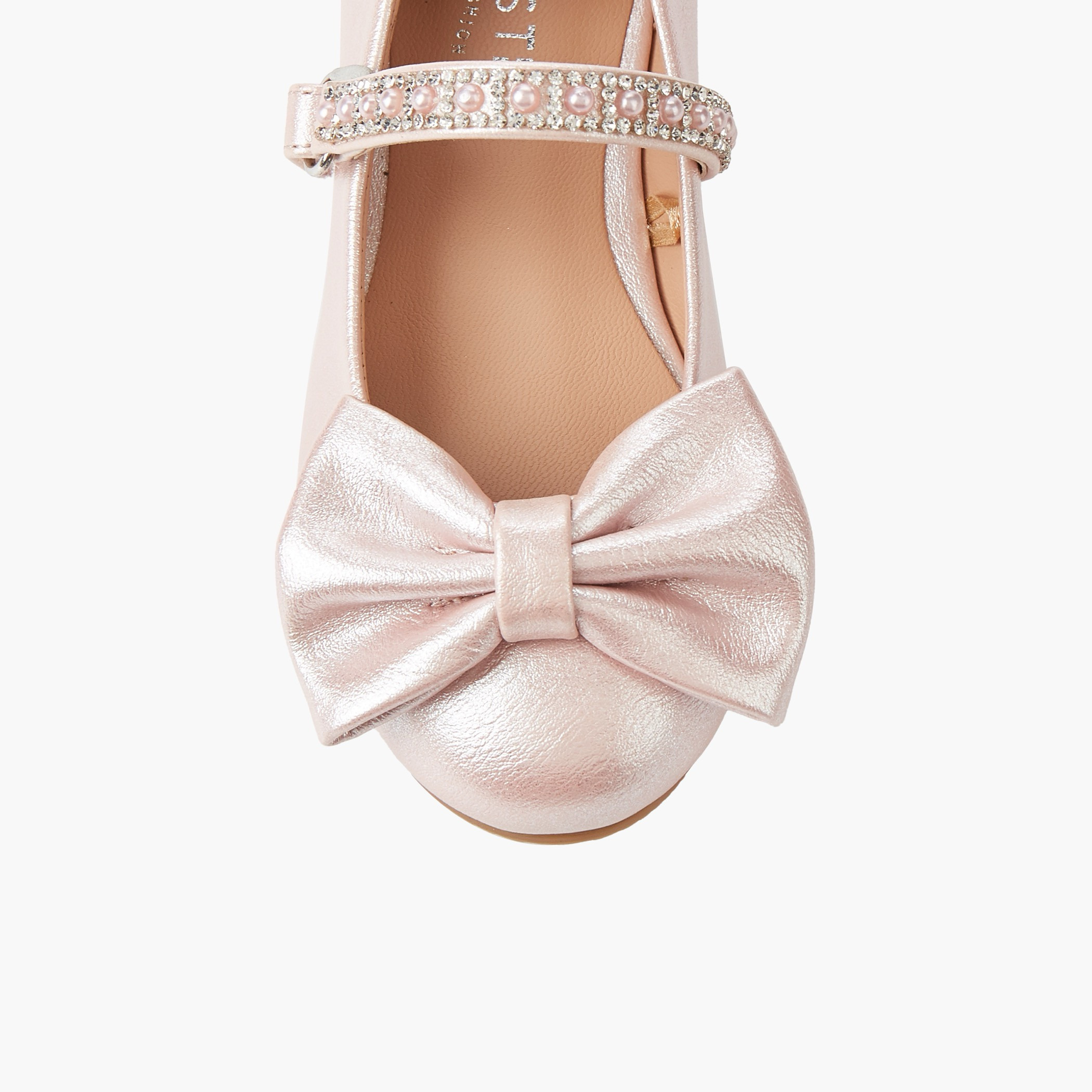 Celeste Girls Bow Embellished Mary Jane Shoes-girls-shoes-maryjanes-image-5