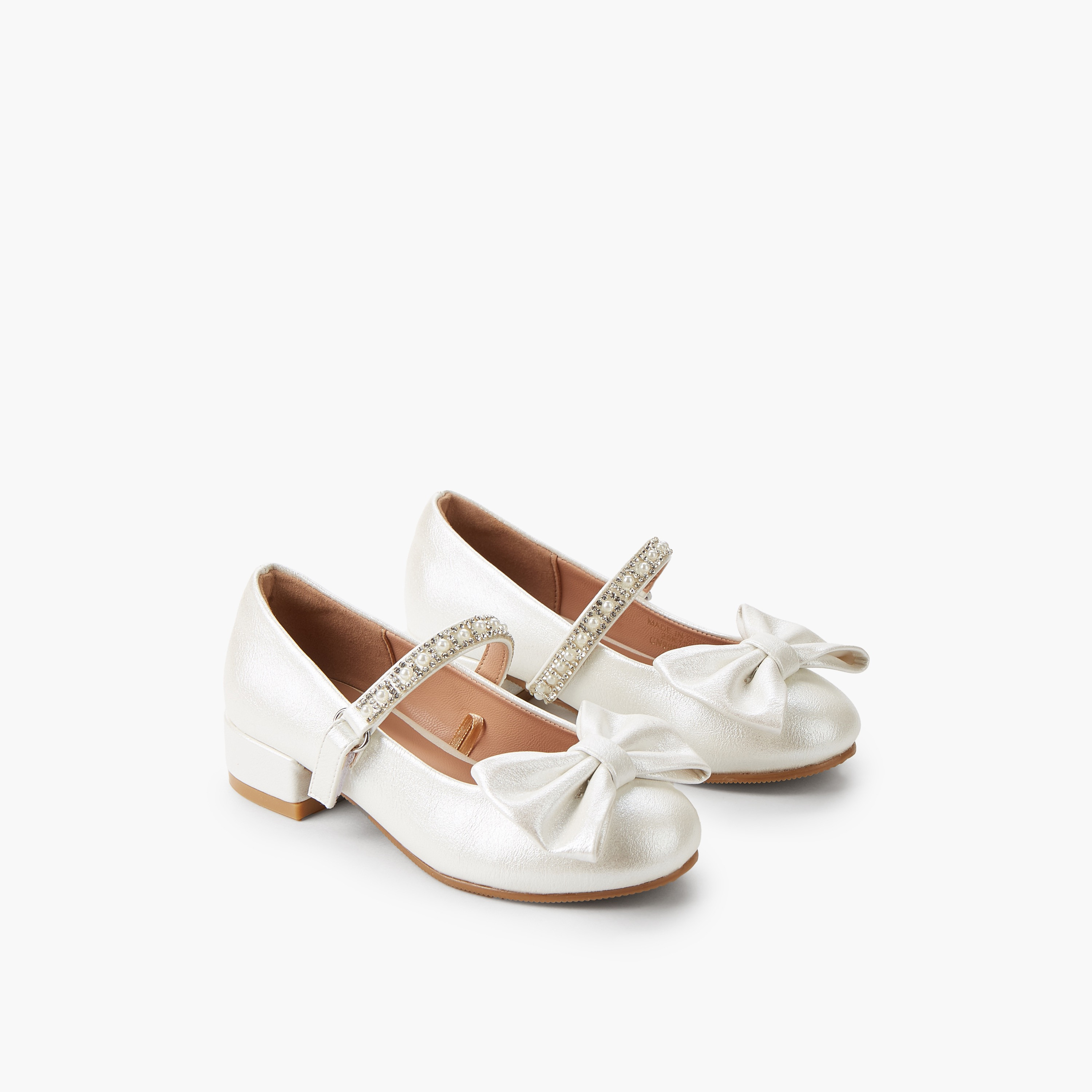 حذاء ماري جين مزين بفيونكة للبنات من سيليست-girls-shoes-maryjanes-image-1