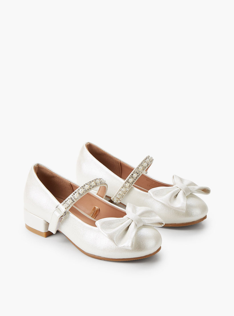حذاء ماري جين مزين بفيونكة للبنات من سيليست-girls-shoes-maryjanes-image-1