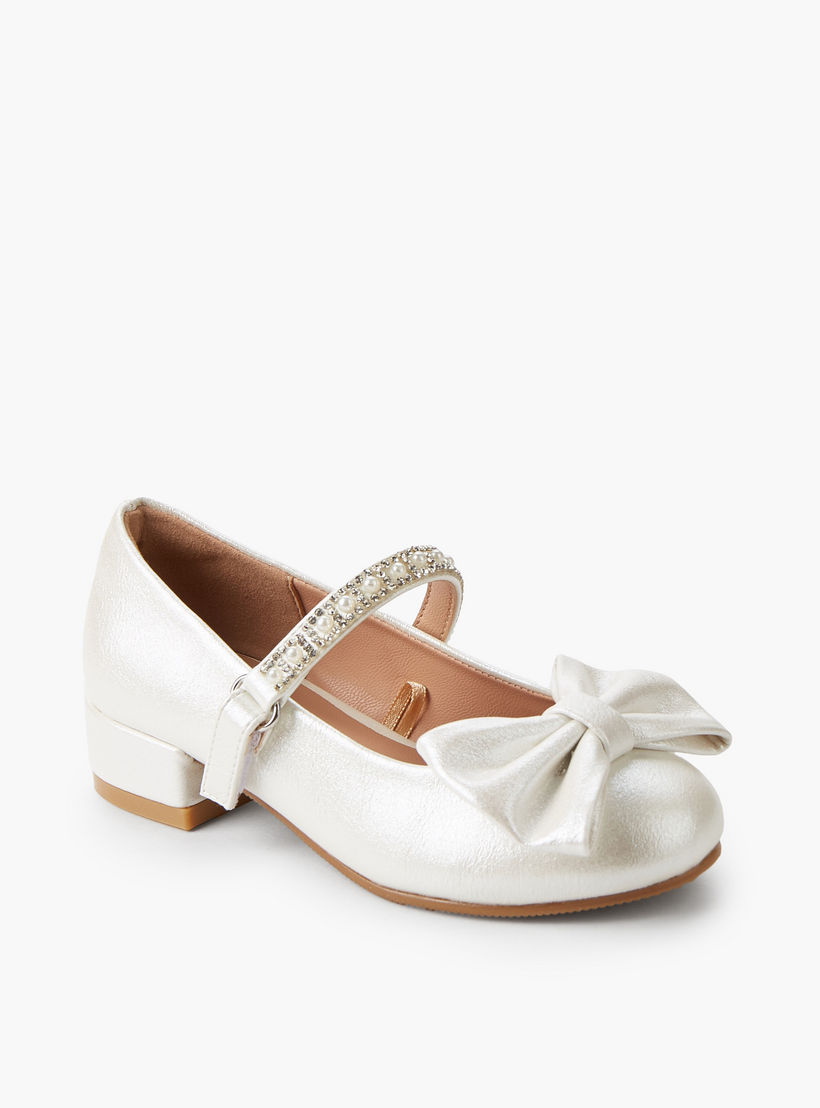 حذاء ماري جين مزين بفيونكة للبنات من سيليست-girls-shoes-maryjanes-image-2