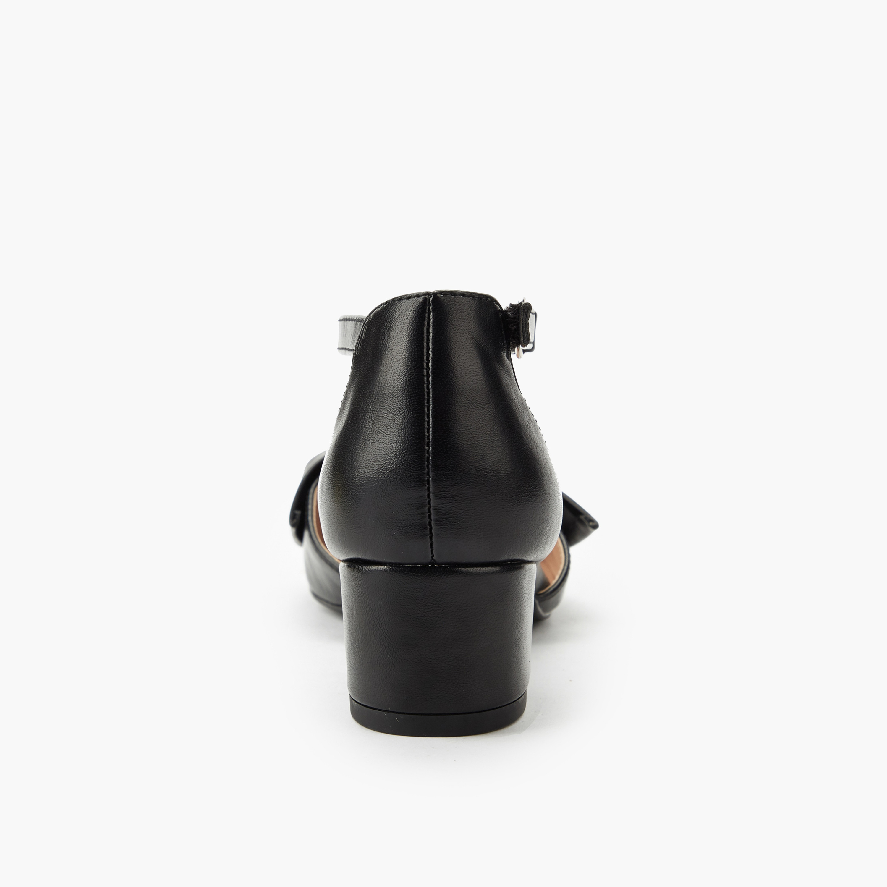 حذاء بكعب عريض وتفاصيل فيونكة ملتوية للبنات من سيليست-girls-shoes-sandals-image-4