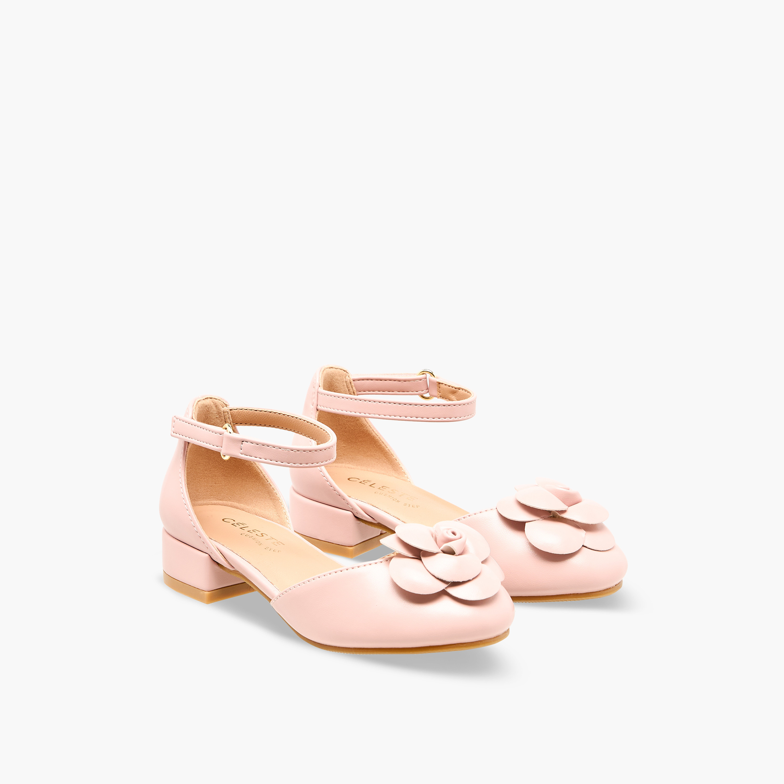 حذاء بحزام على الكاحل وكعب سميك للبنات من سيليست-girls-shoes-sandals-image-1