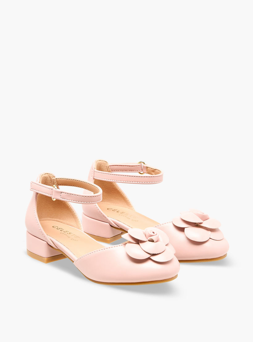 حذاء بحزام على الكاحل وكعب سميك للبنات من سيليست-girls-shoes-sandals-image-1