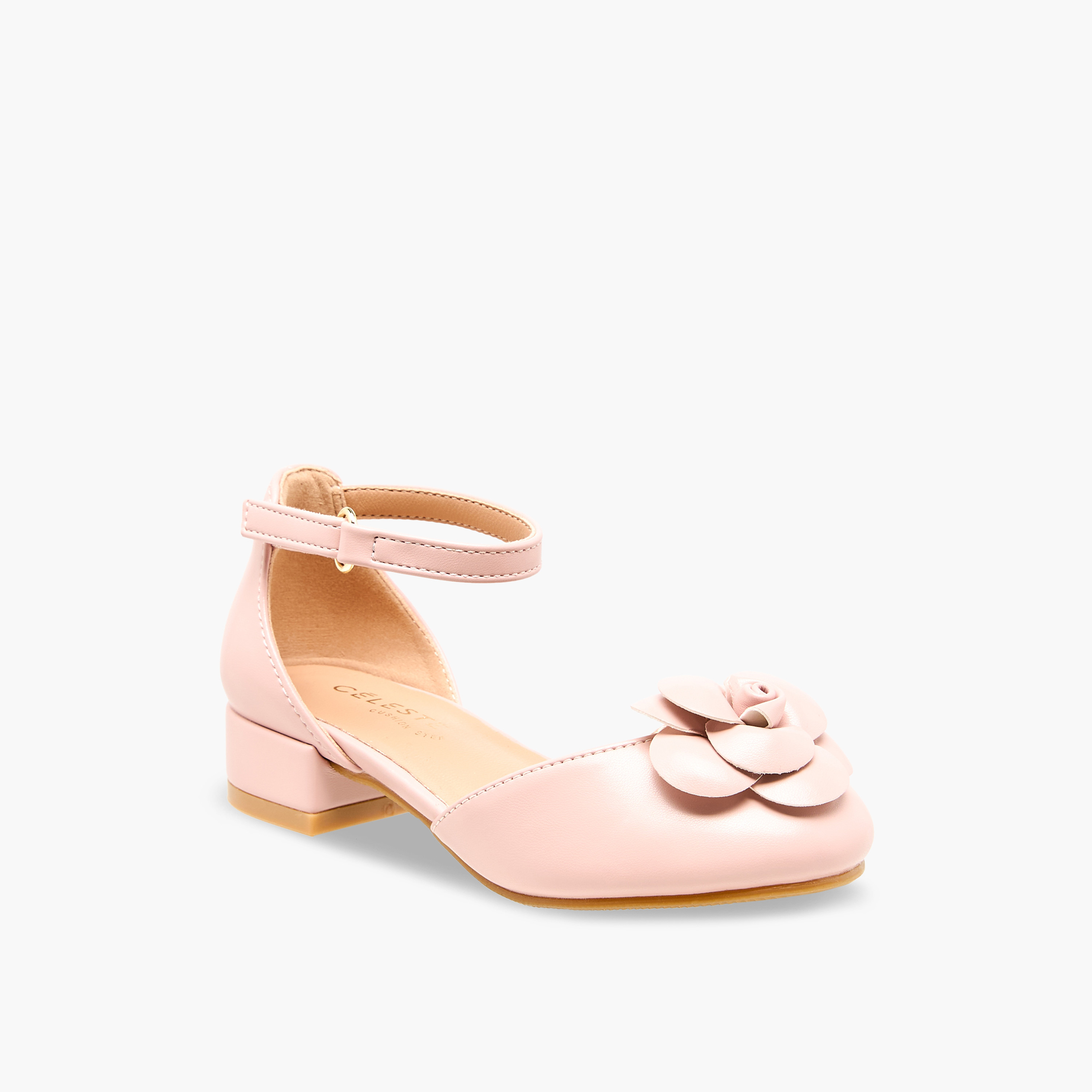 حذاء بحزام على الكاحل وكعب سميك للبنات من سيليست-girls-shoes-sandals-image-2