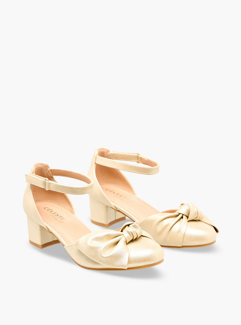 حذاء بحزام على الكاحل وكعب سميك للبنات من سيليست-girls-shoes-sandals-image-1
