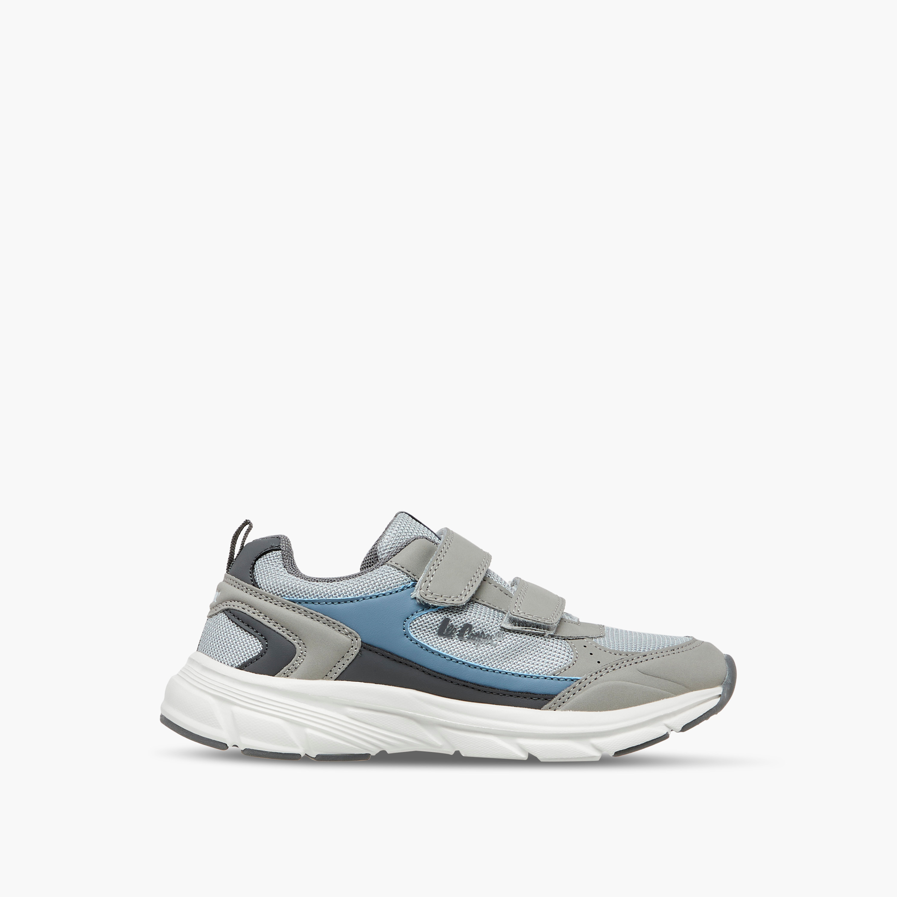 Lee Cooper Boys' Panelled Sneakers with Hook and Loop Closure-boys-shoes-sneakers-image-3