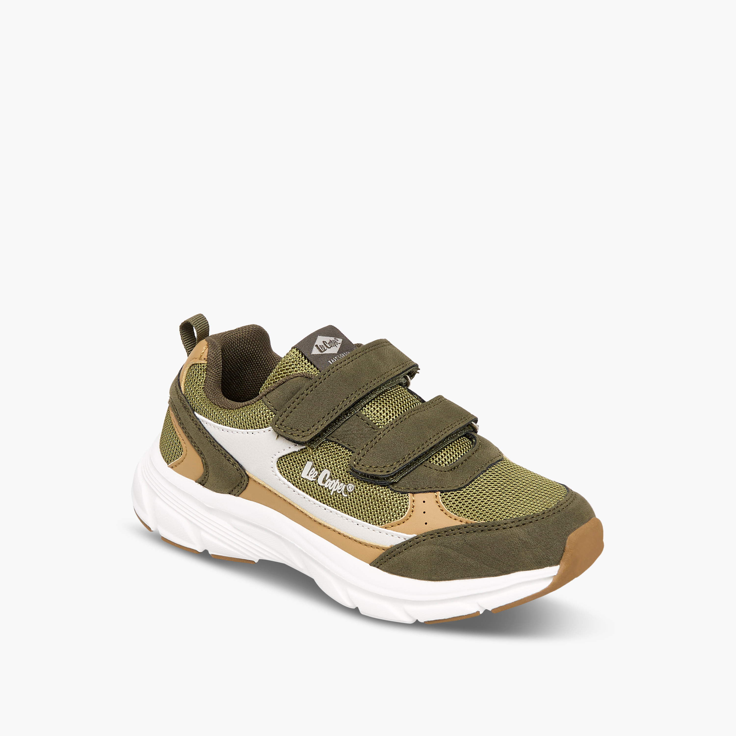 Lee Cooper Boys' Panelled Sneakers with Hook and Loop Closure-boys-shoes-sneakers-image-2