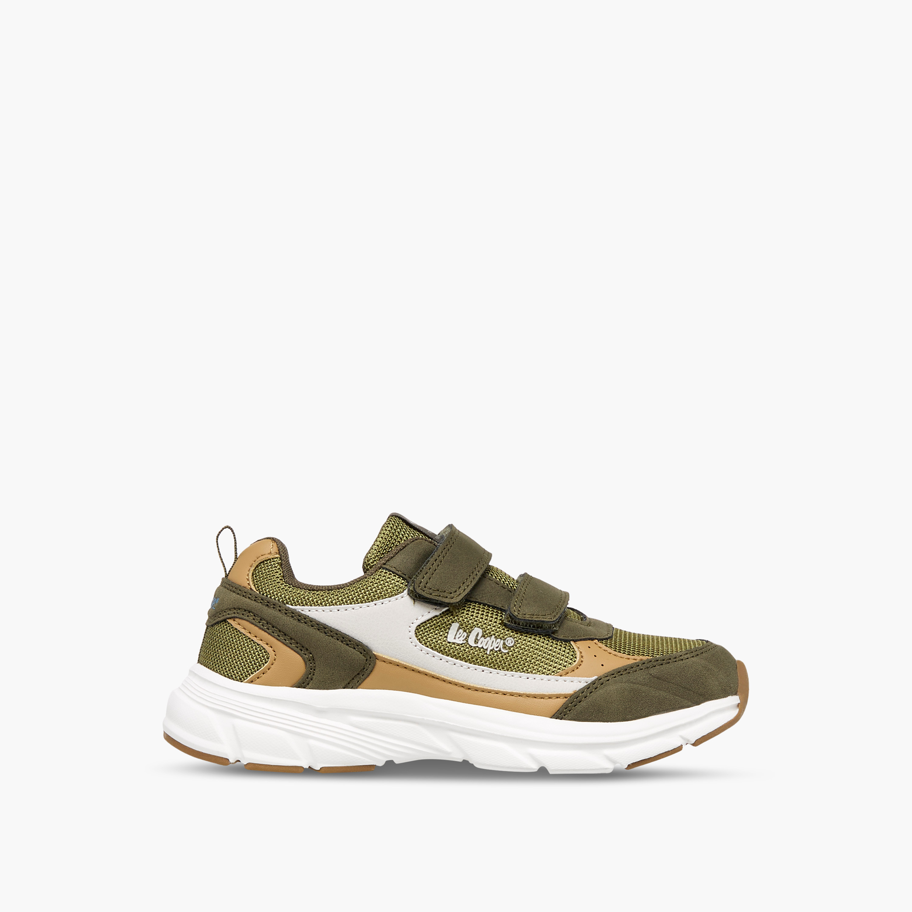 Lee Cooper Boys' Panelled Sneakers with Hook and Loop Closure-boys-shoes-sneakers-image-3