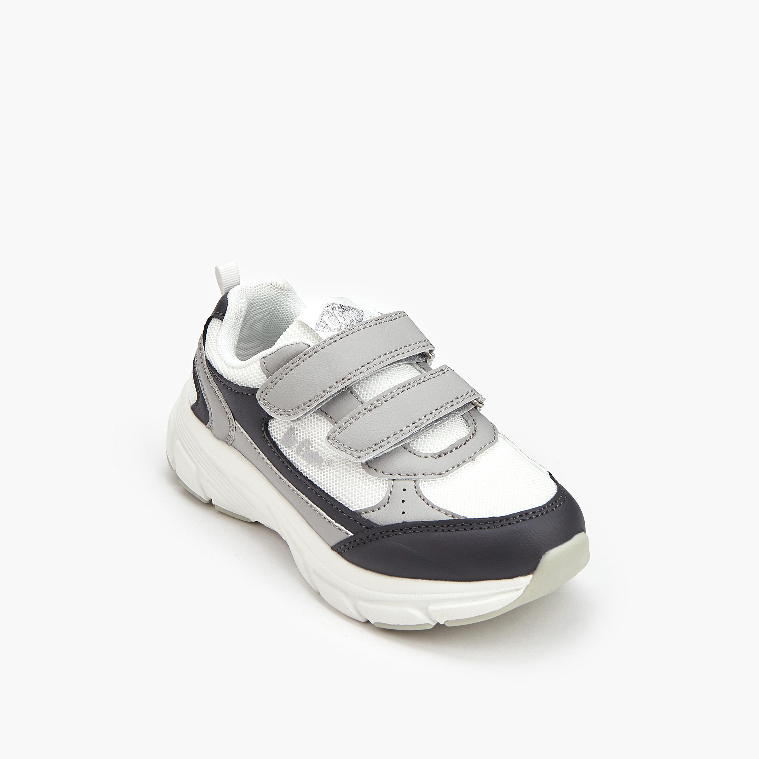 Lee Cooper Boys' Panelled Sneakers with Hook and Loop Closure-boys-shoes-sneakers-image-3
