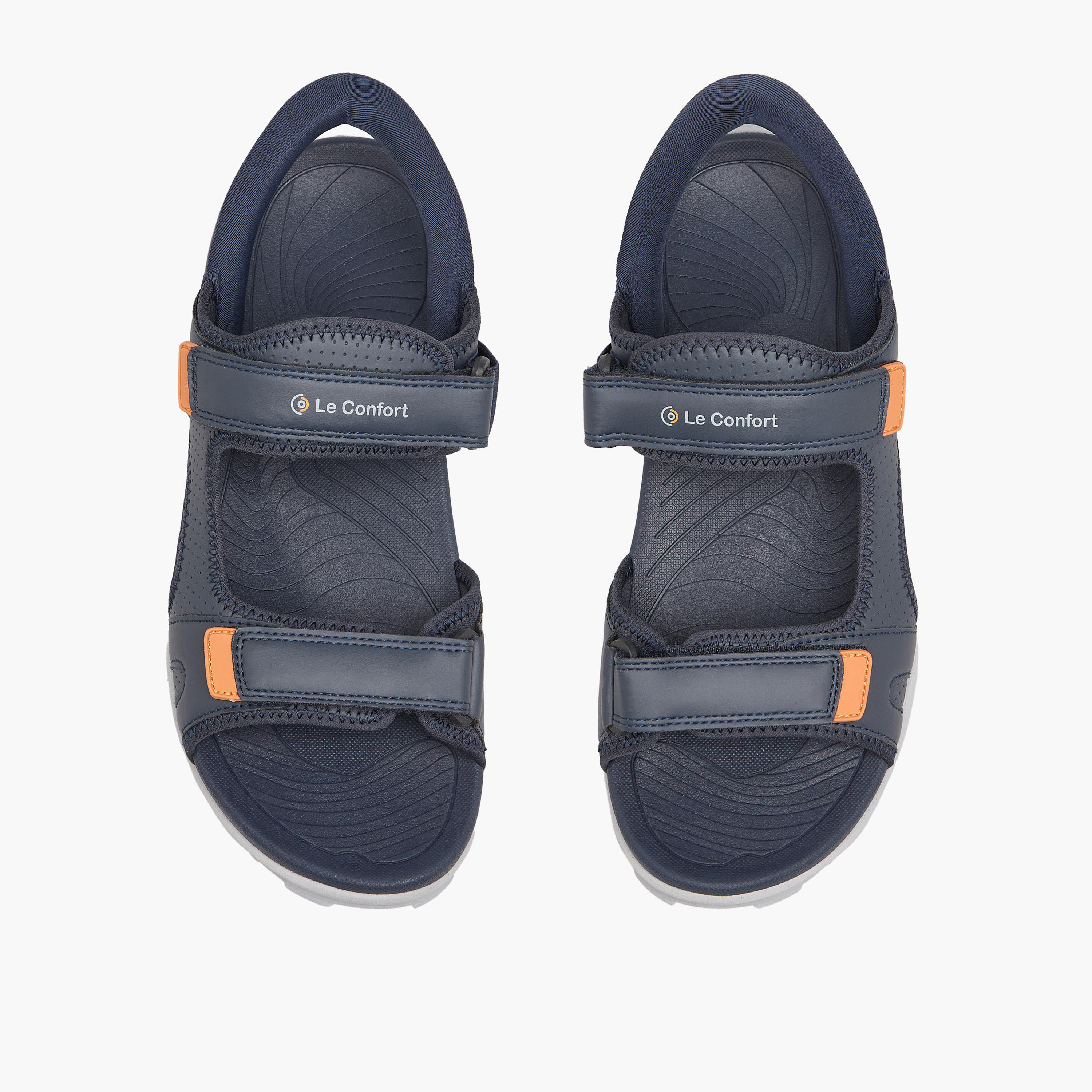 صندل بحزام مزدوج وشريط إغلاق لاصق للرجال من لو كونفورت-men-shoes-sandals-image-1