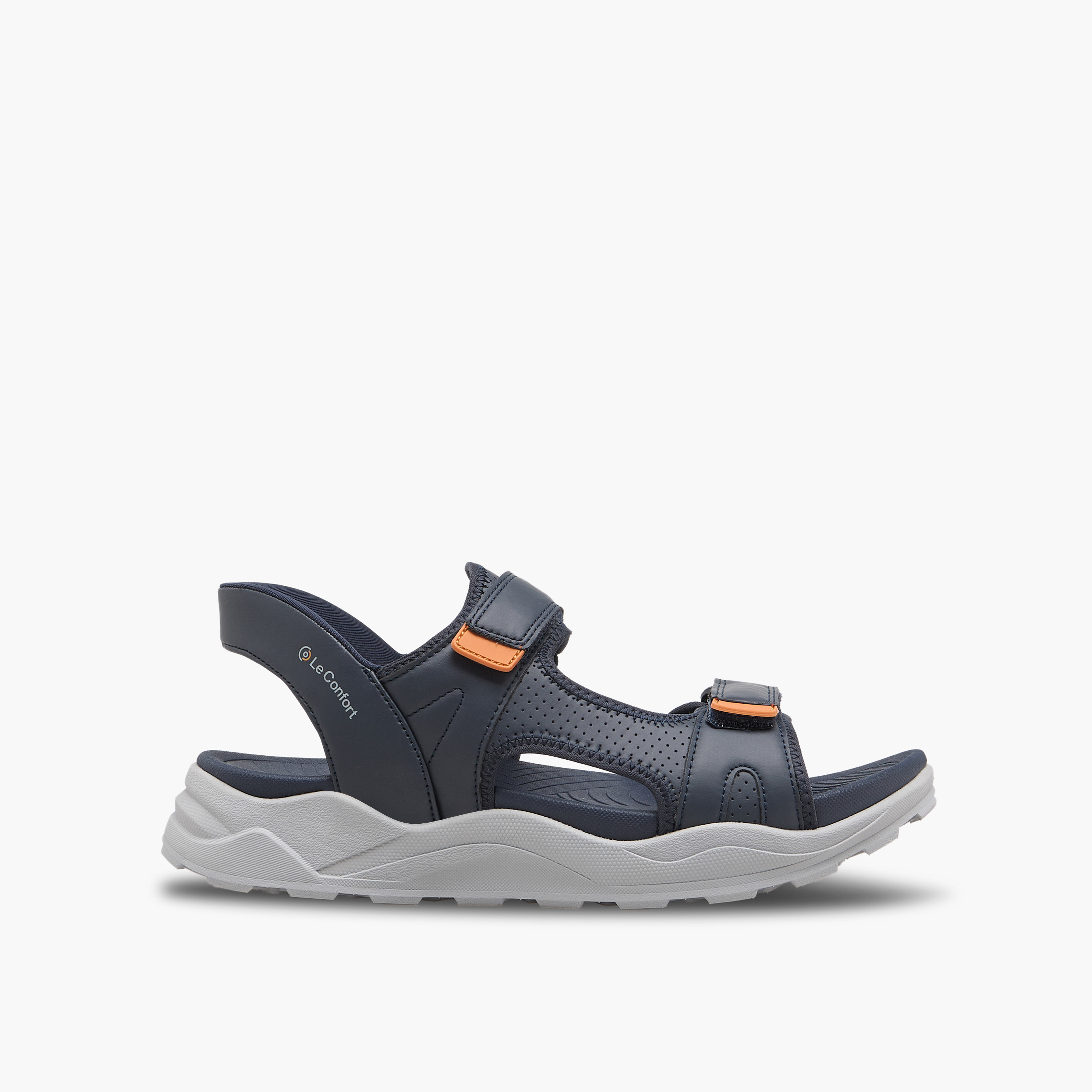صندل بحزام مزدوج وشريط إغلاق لاصق للرجال من لو كونفورت-men-shoes-sandals-image-2