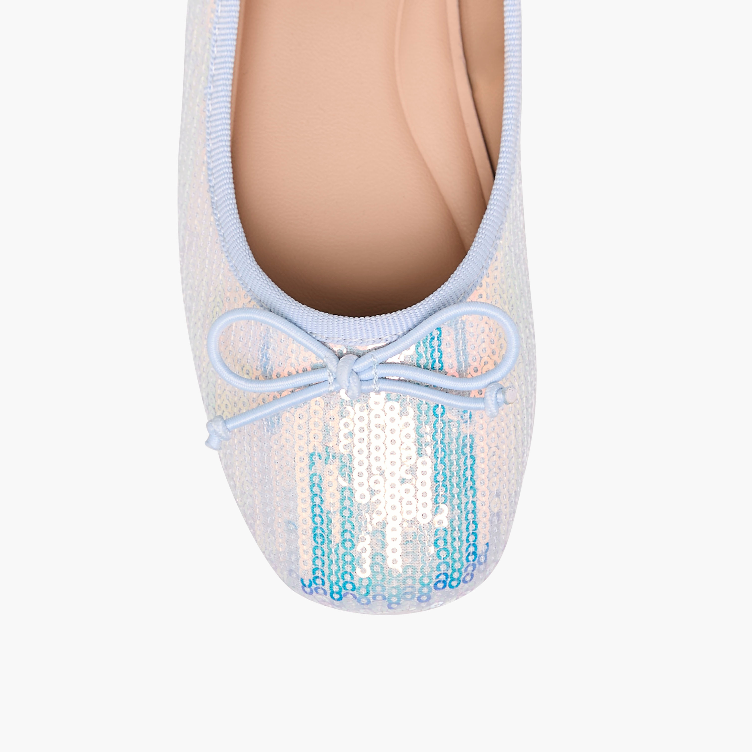 Little Missy Sequinned Slip-On Ballerina Shoes with Bow Detail-girls-shoes-ballerinas-image-4