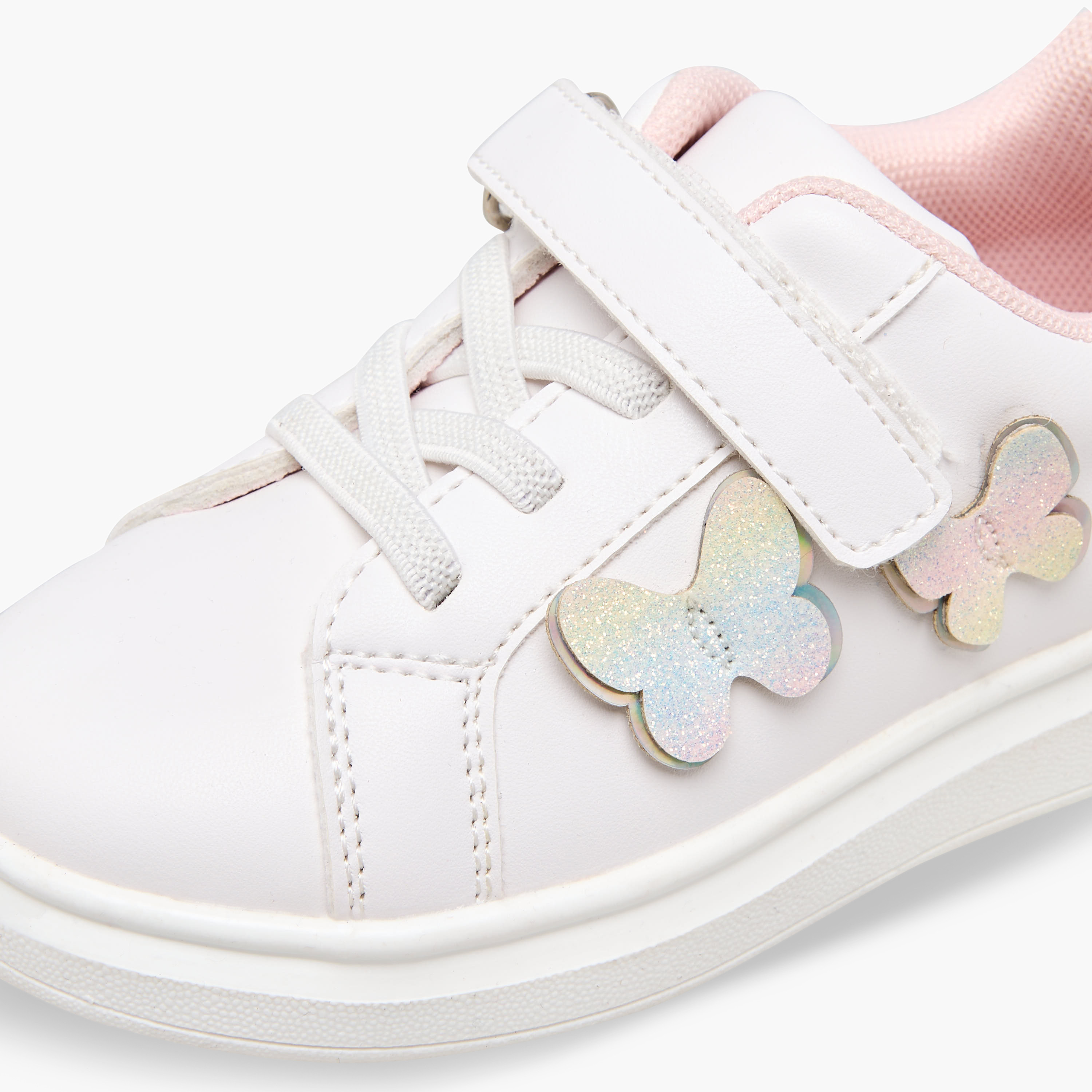 حذاء سنيكرز للكاحل بشريط لاصق للبنات من فلورا بيلا-girls-shoes-sneakers-image-2