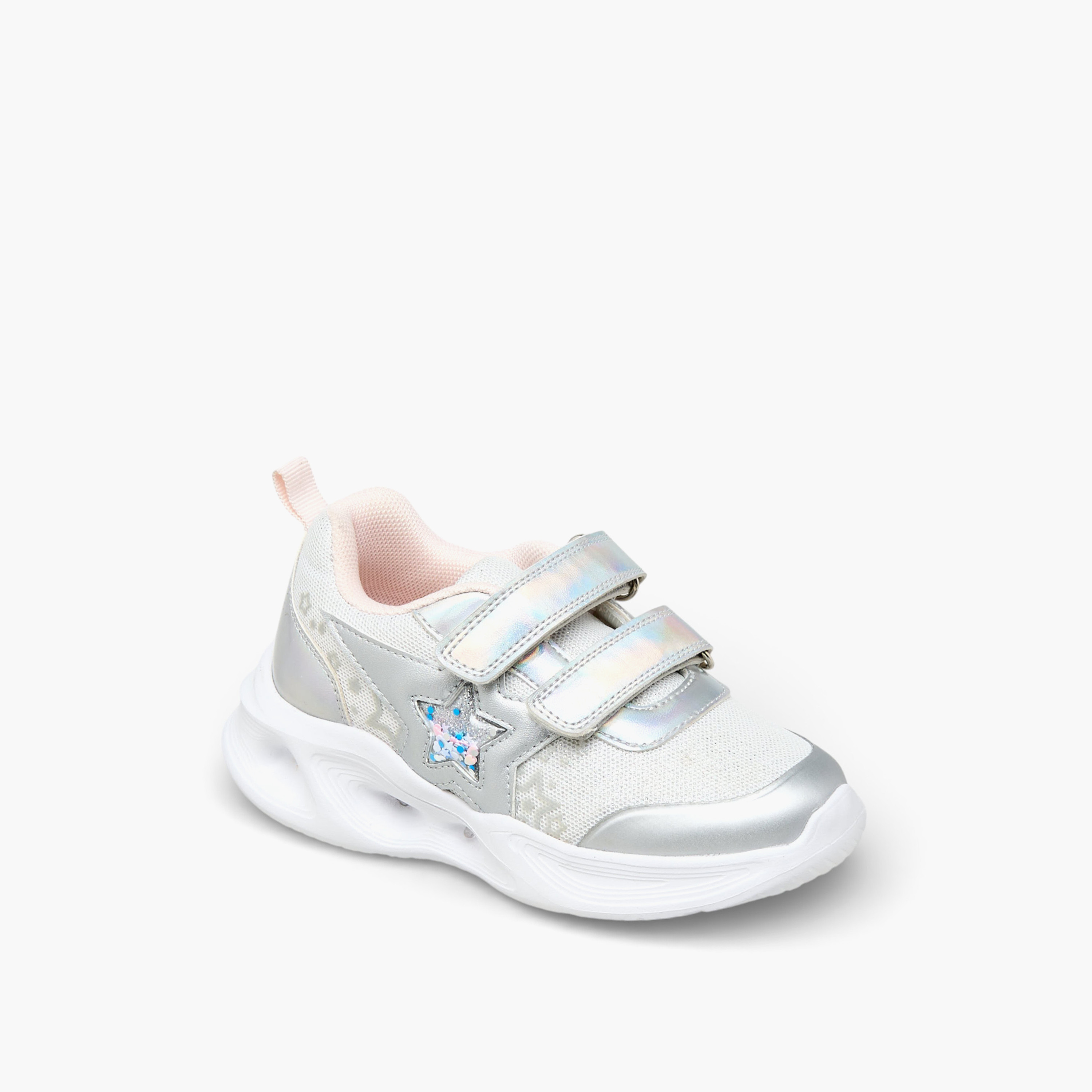 حذاء سنيكرز بشريط إغلاق لاصق وتزيينات نجوم للبنات من فلورا بيلا-girls-shoes-sneakers-image-5