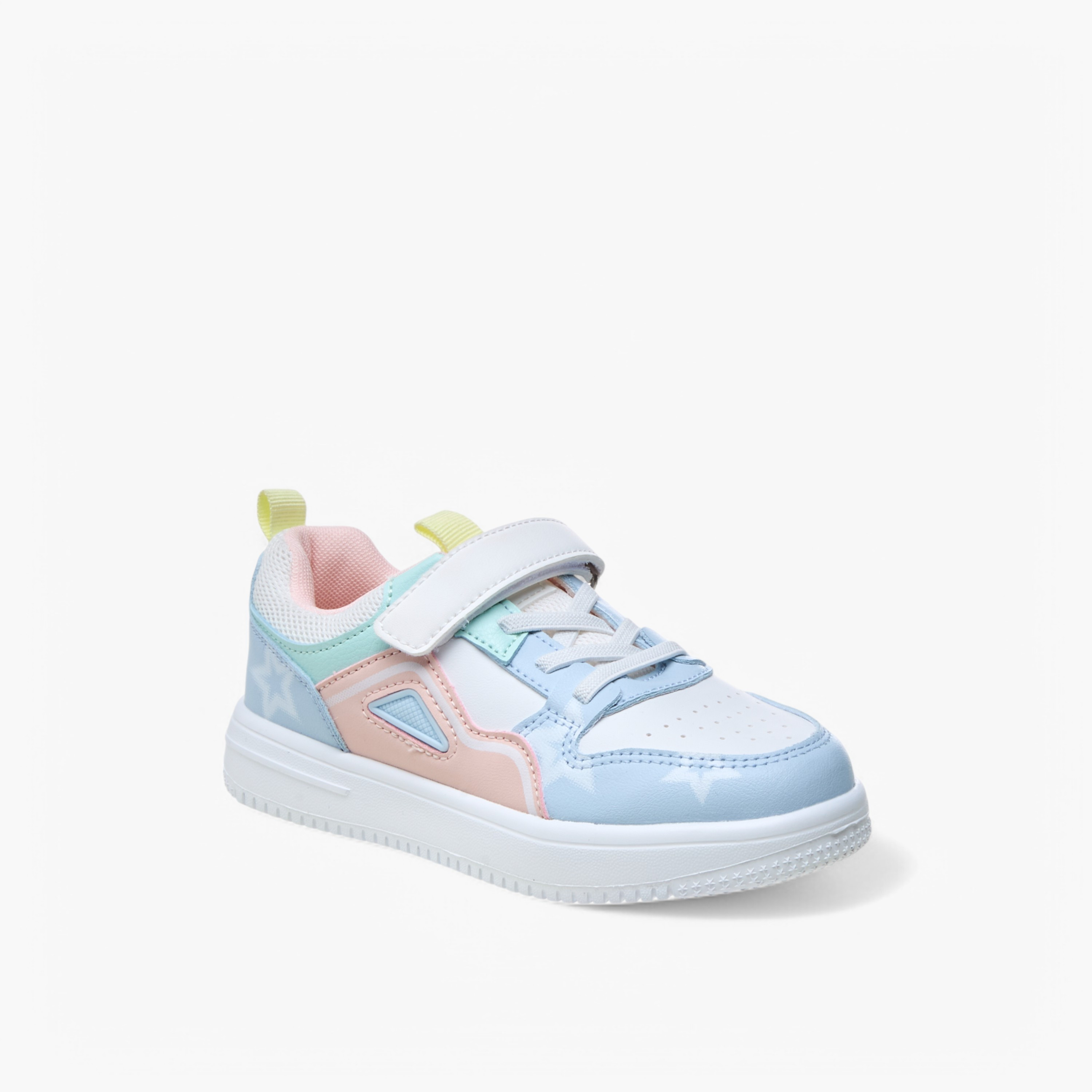 Flora Bella Colourblock Sneakers with Hook and Loop Closure-girls-shoes-sneakers-image-2