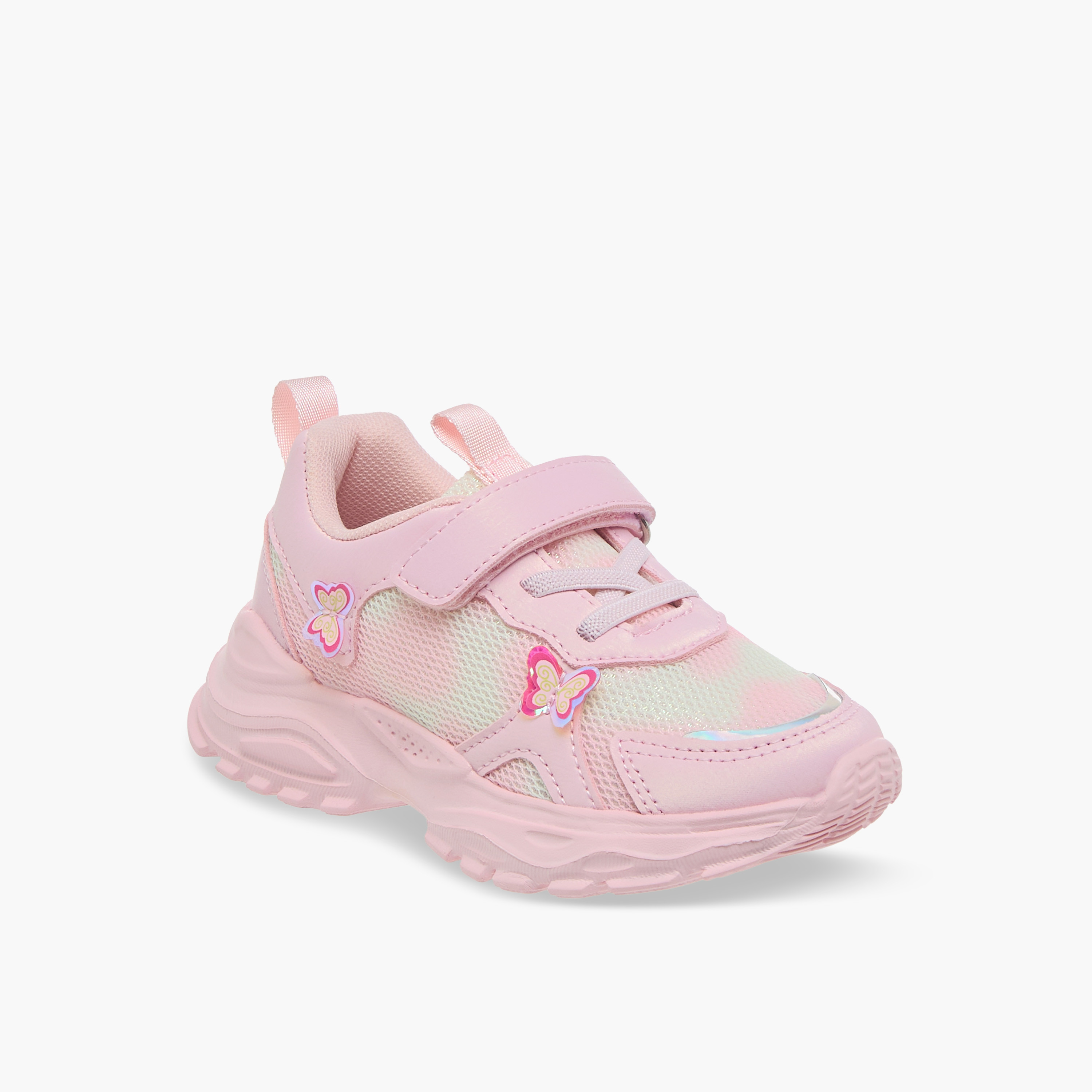 حذاء سنيكرز بطبعات متدرجة اللون وشريط إغلاق لاصق من فلورا بيلا-girls-shoes-sneakers-image-2