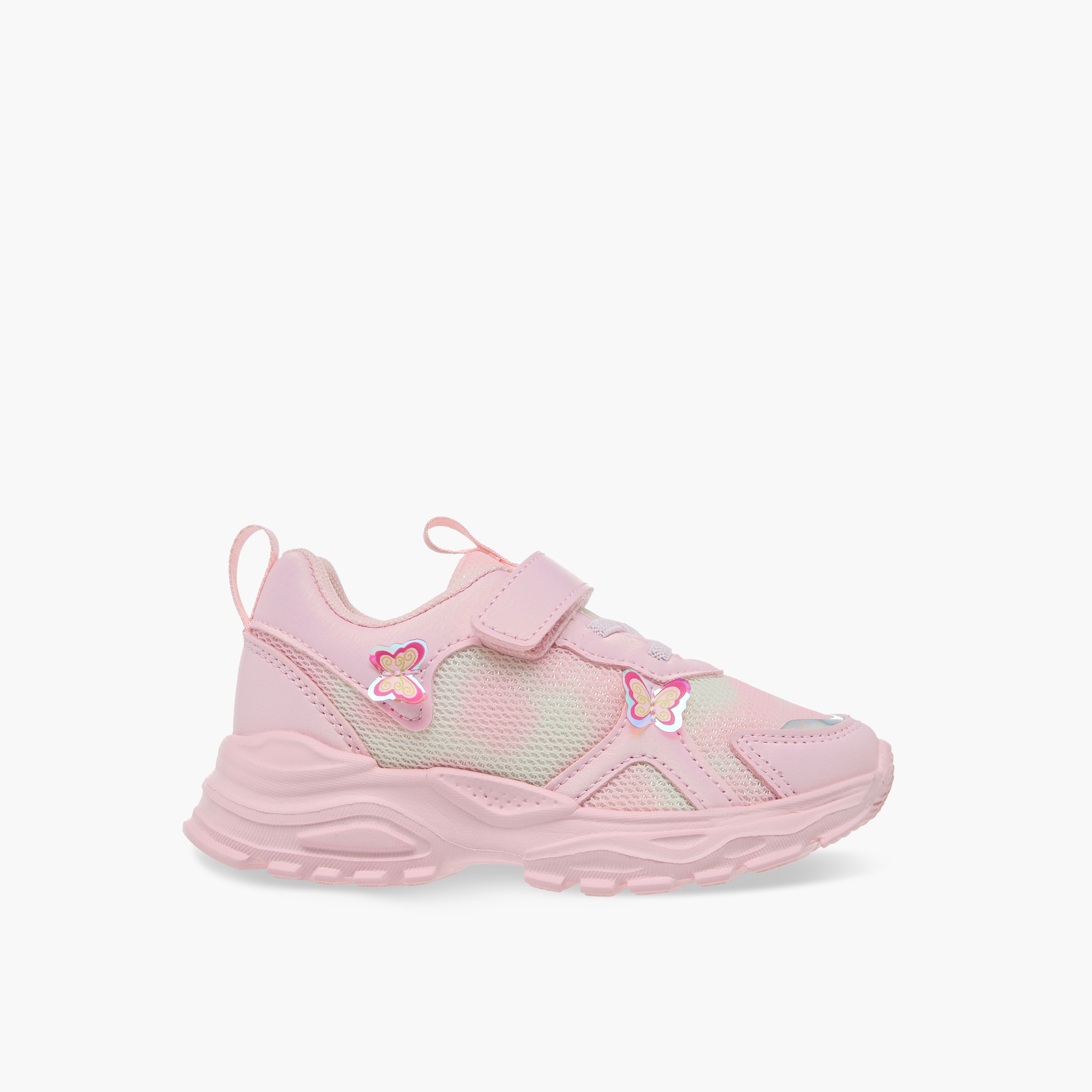 حذاء سنيكرز بطبعات متدرجة اللون وشريط إغلاق لاصق من فلورا بيلا-girls-shoes-sneakers-image-3