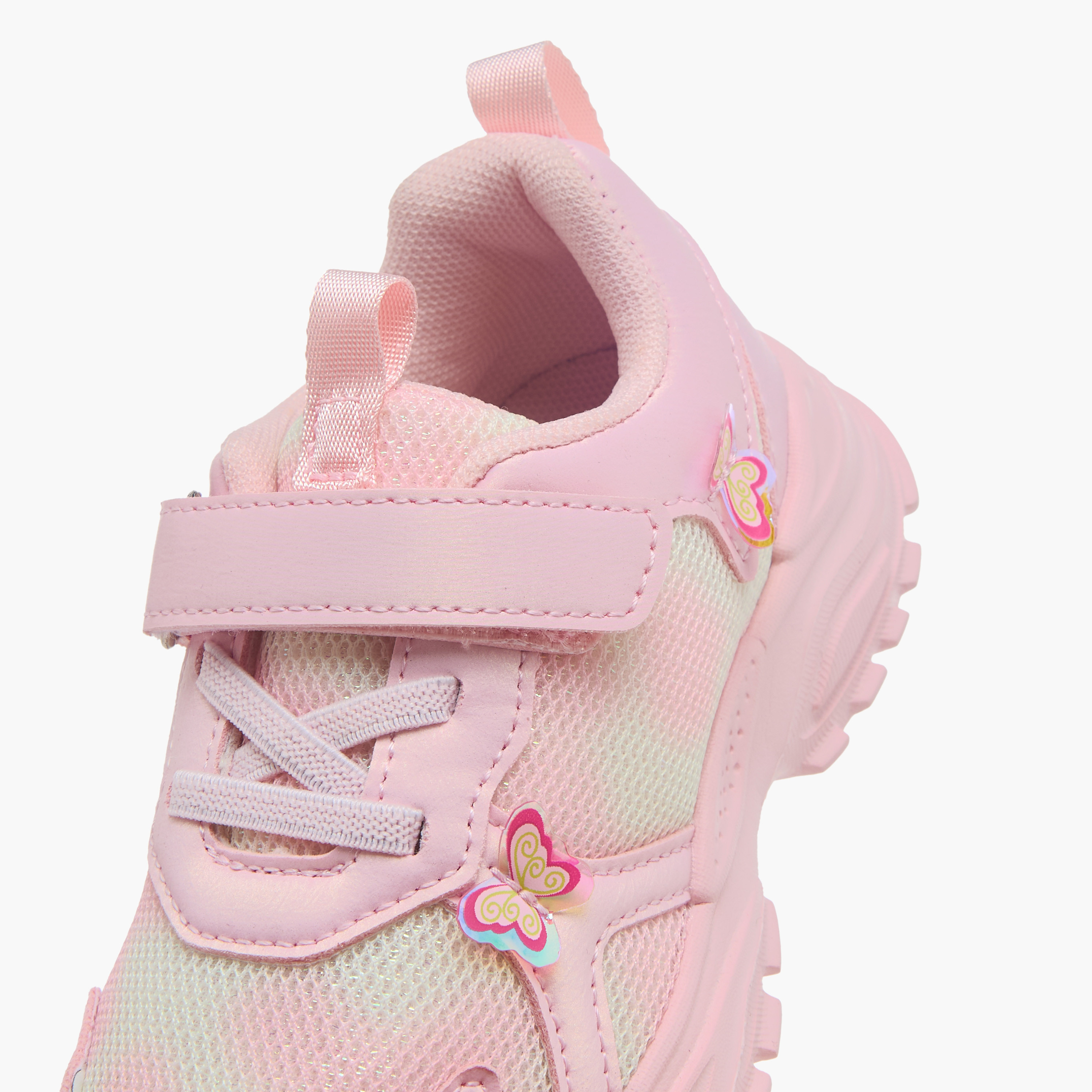 حذاء سنيكرز بطبعات متدرجة اللون وشريط إغلاق لاصق من فلورا بيلا-girls-shoes-sneakers-image-4