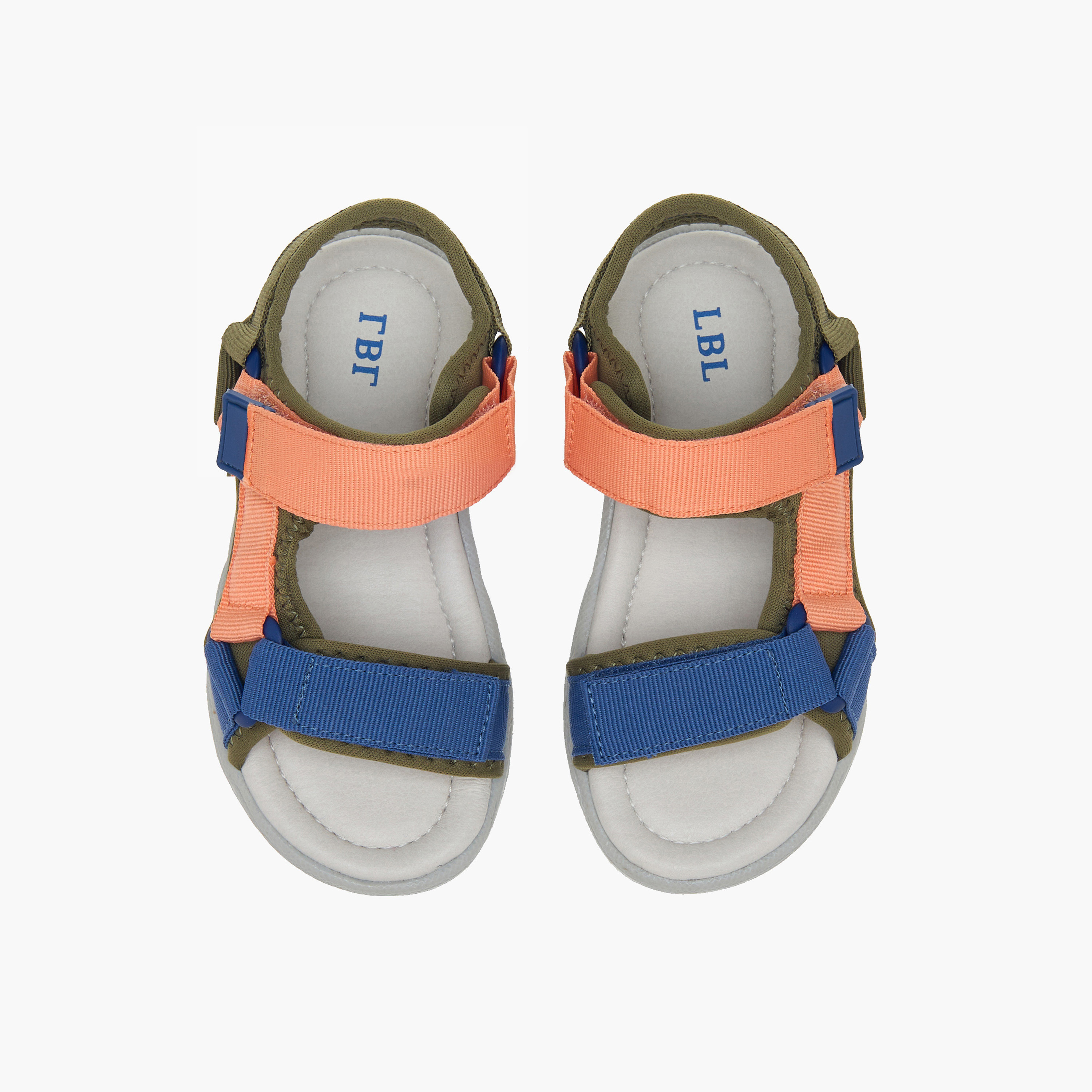 LBL by Shoexpress Colourblock Sandals with Hook and Loop Closure-baby-boys-shoes-sandals-image-5