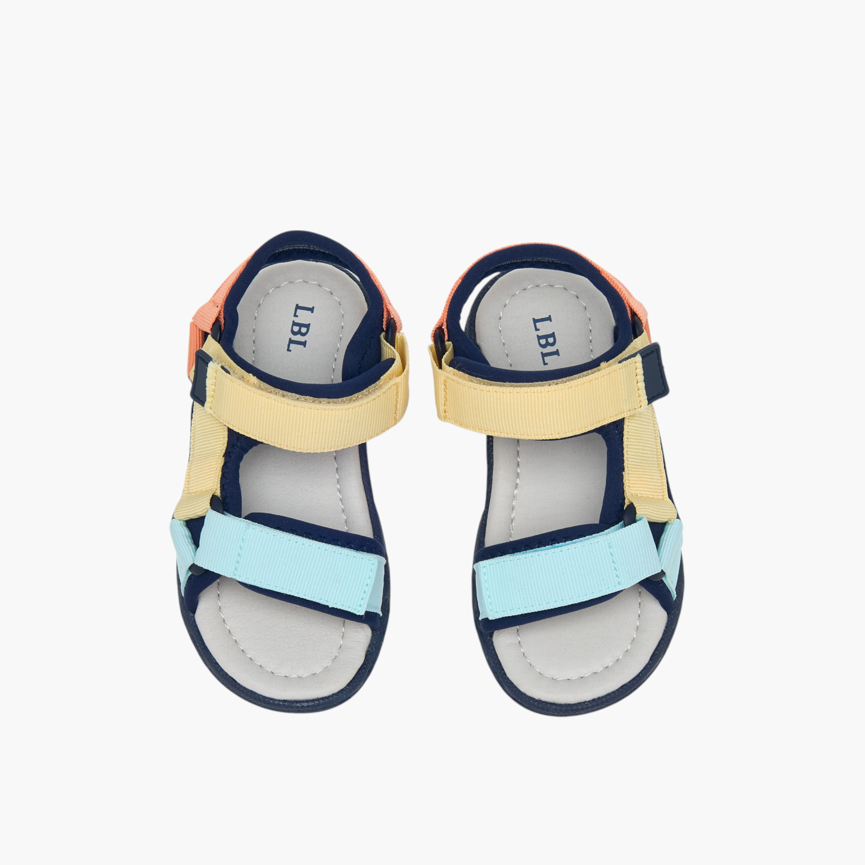 LBL by Shoexpress Colourblock Sandals with Hook and Loop Closure-baby-boys-shoes-sandals-image-1