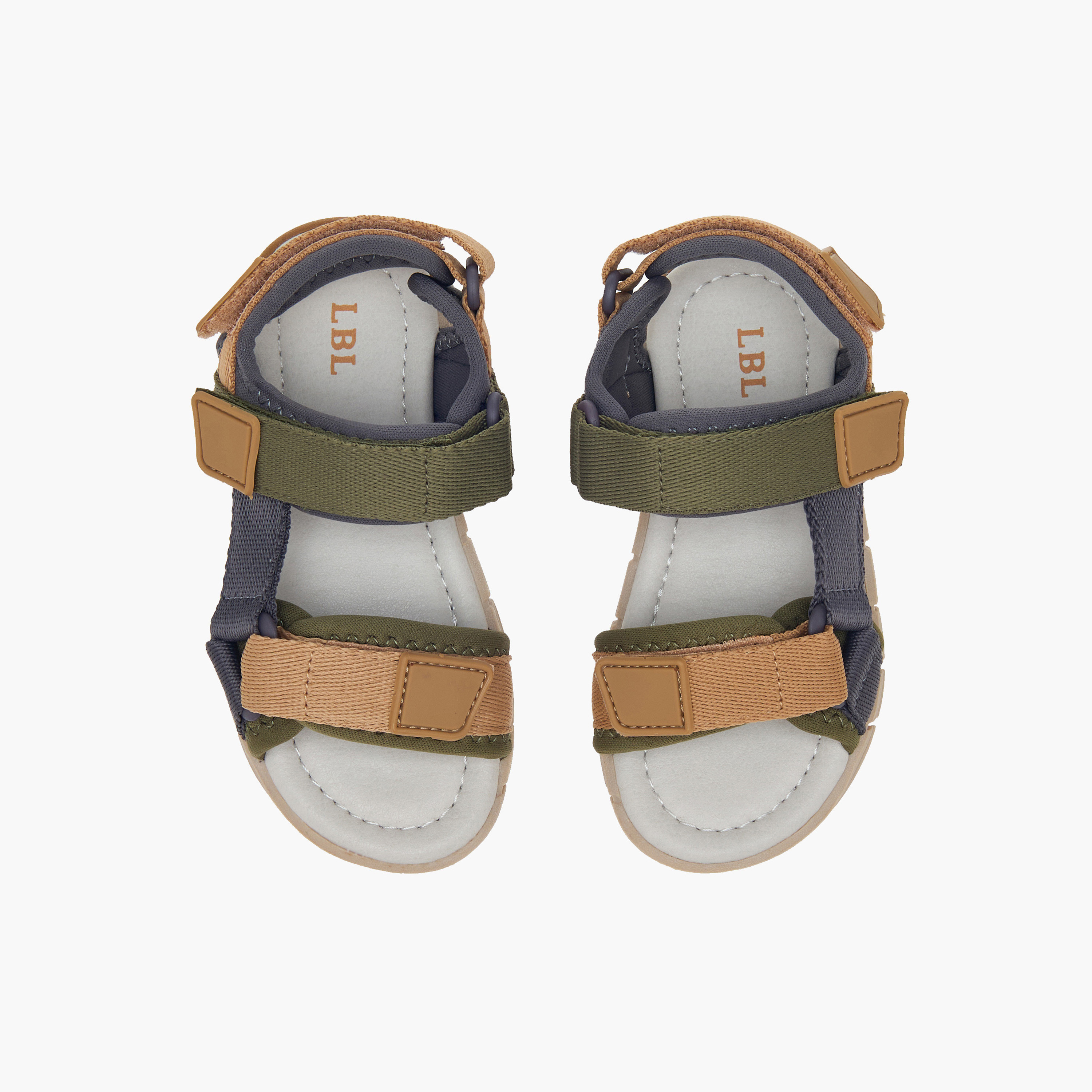 صندل قوالب ملونة بشريط إغلاق لاصق من إل بي إل من شو إكسبريس-boys-shoes-sandals-image-1