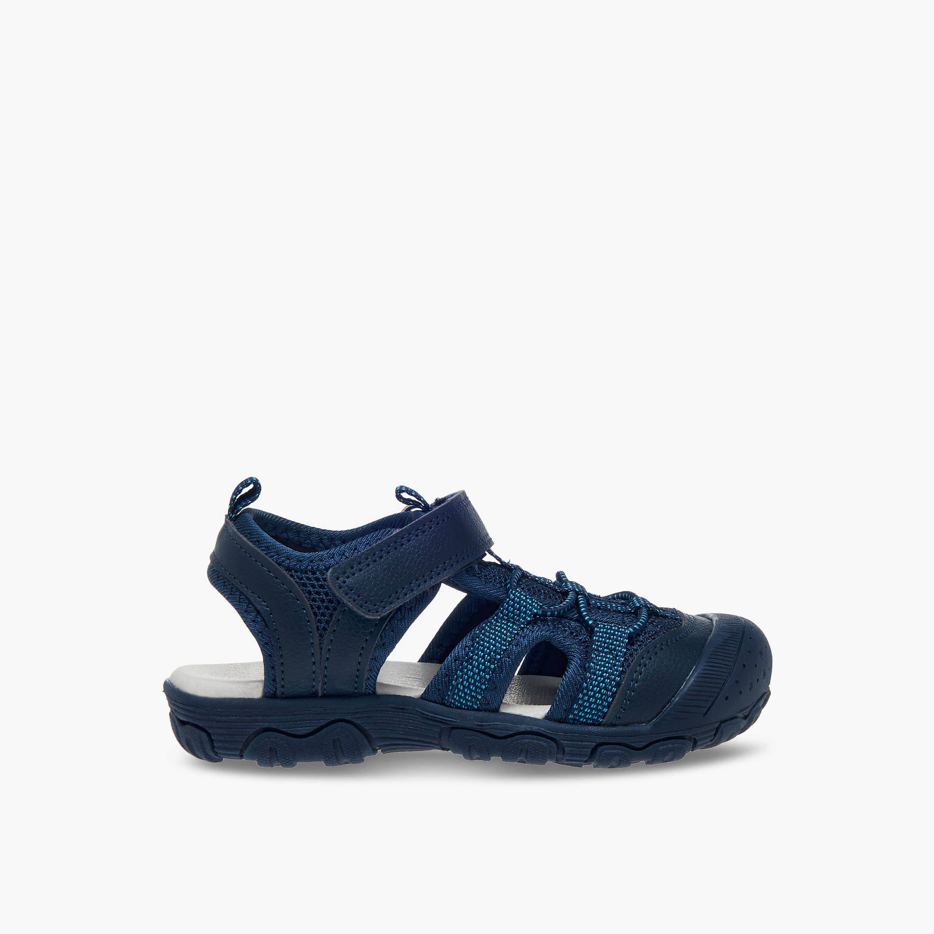 LBL by Shoexpress Mesh Detail Sandals with Hook and Loop Closure-boys-shoes-sandals-image-2