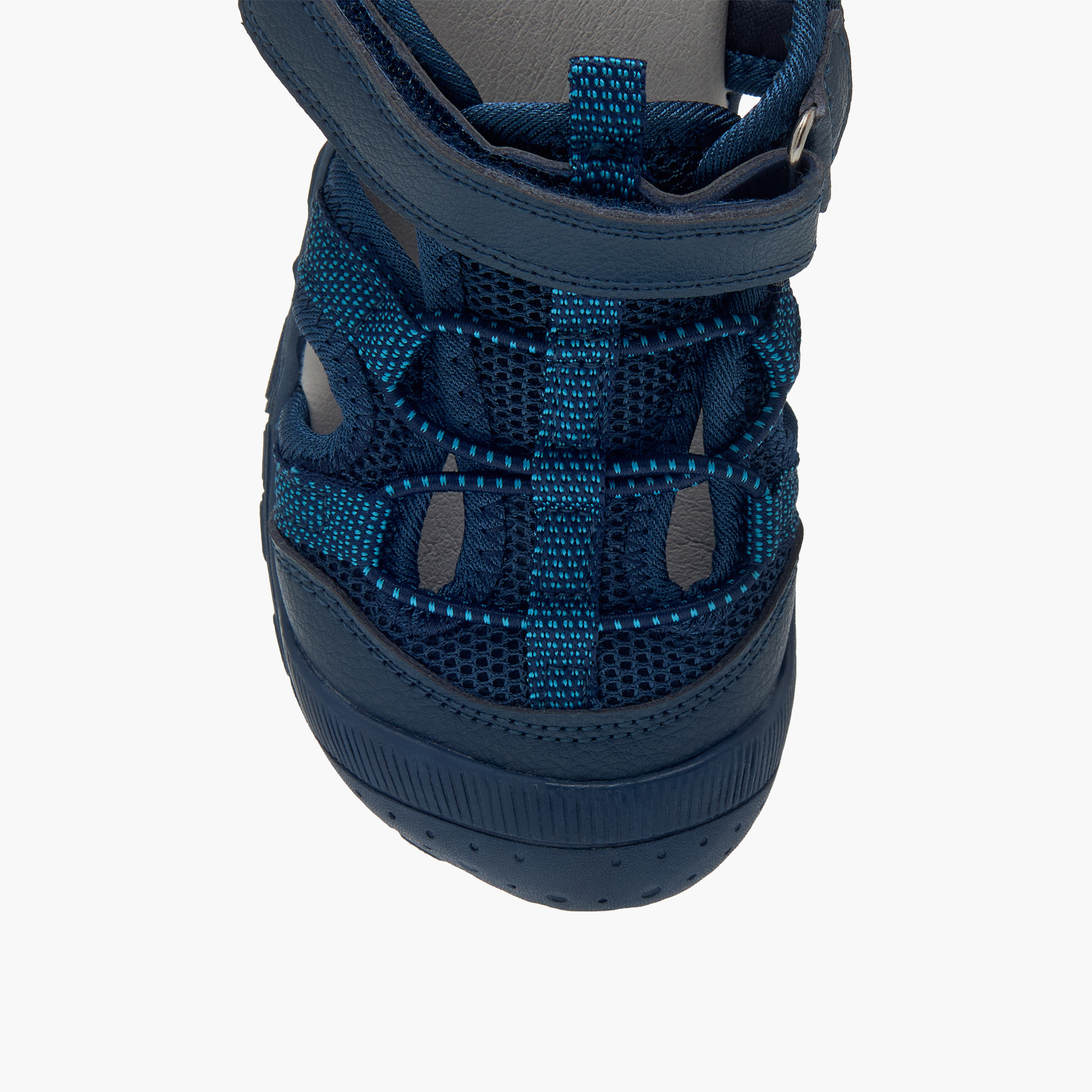 LBL by Shoexpress Mesh Detail Sandals with Hook and Loop Closure-boys-shoes-sandals-image-3
