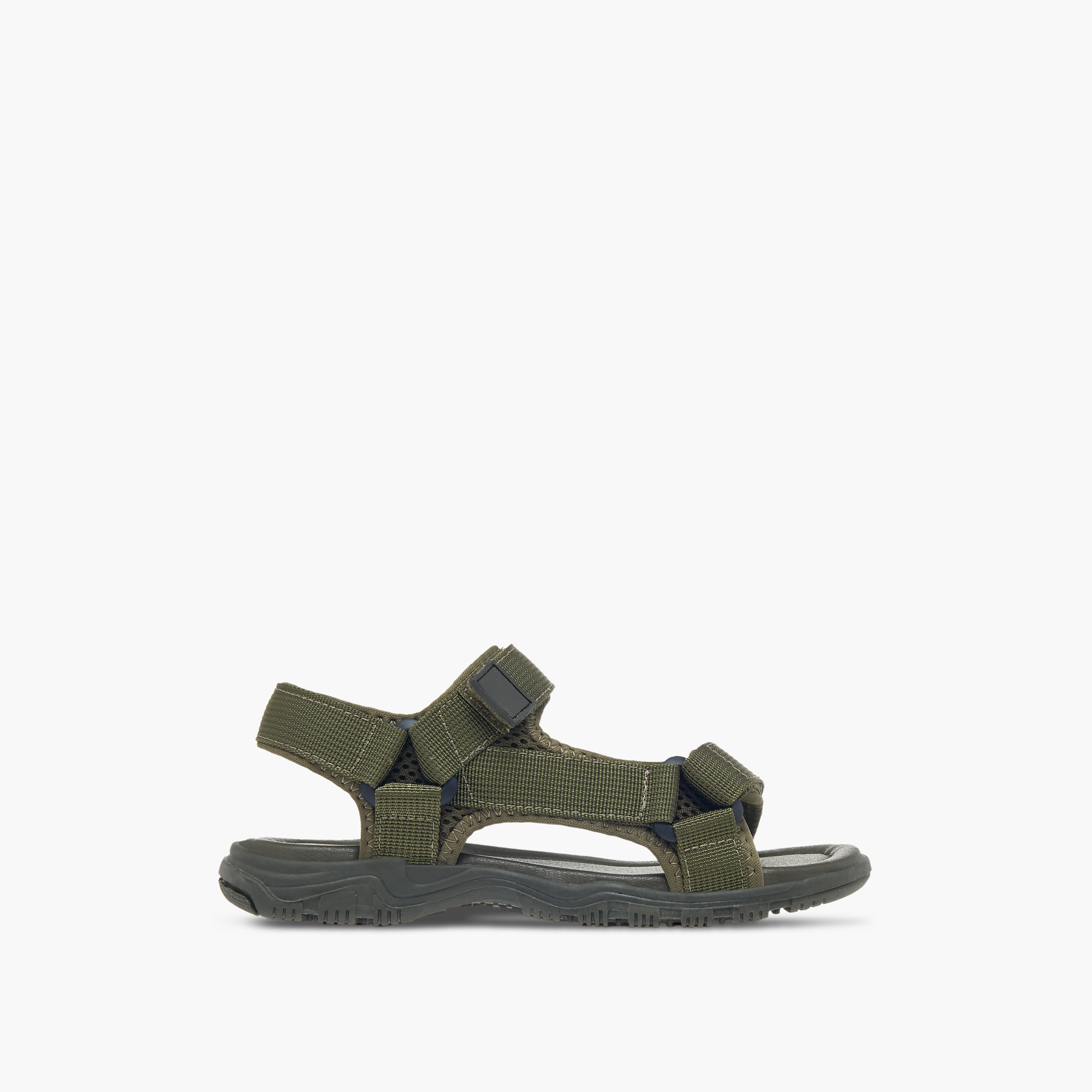 LBL by Shoexpress Textured Sandals with Hook and Loop Closure-boys-shoes-sandals-image-2