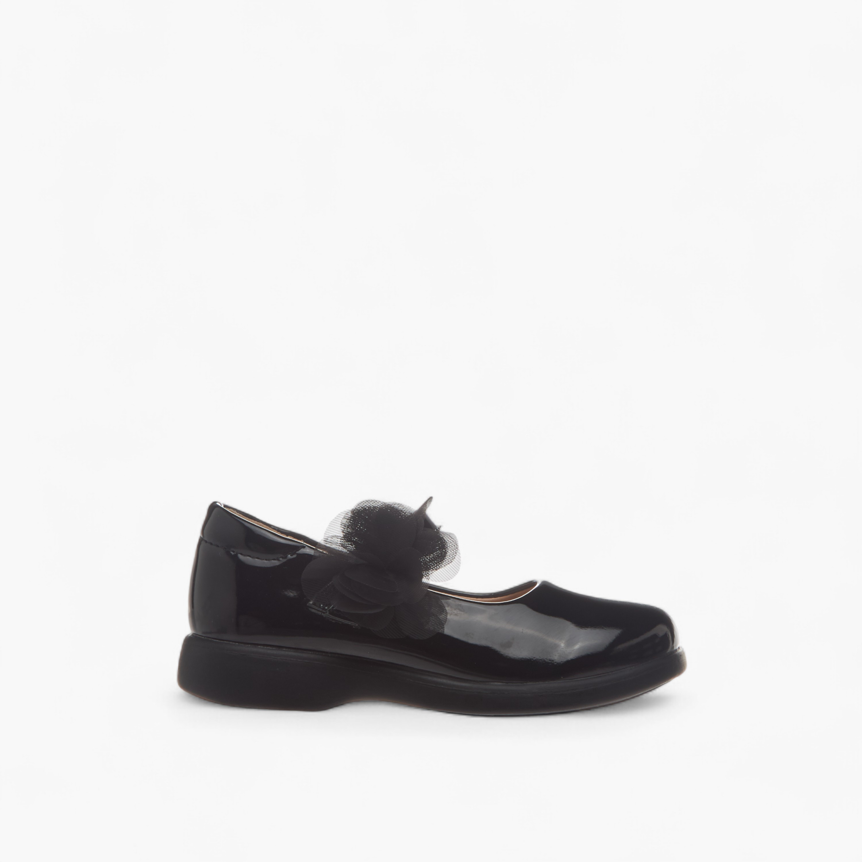 حذاء مدرسي بشريط إغلاق لاصق وزخارف أزهار من فلورا بيلا-girls-shoes-schoolshoes-image-3