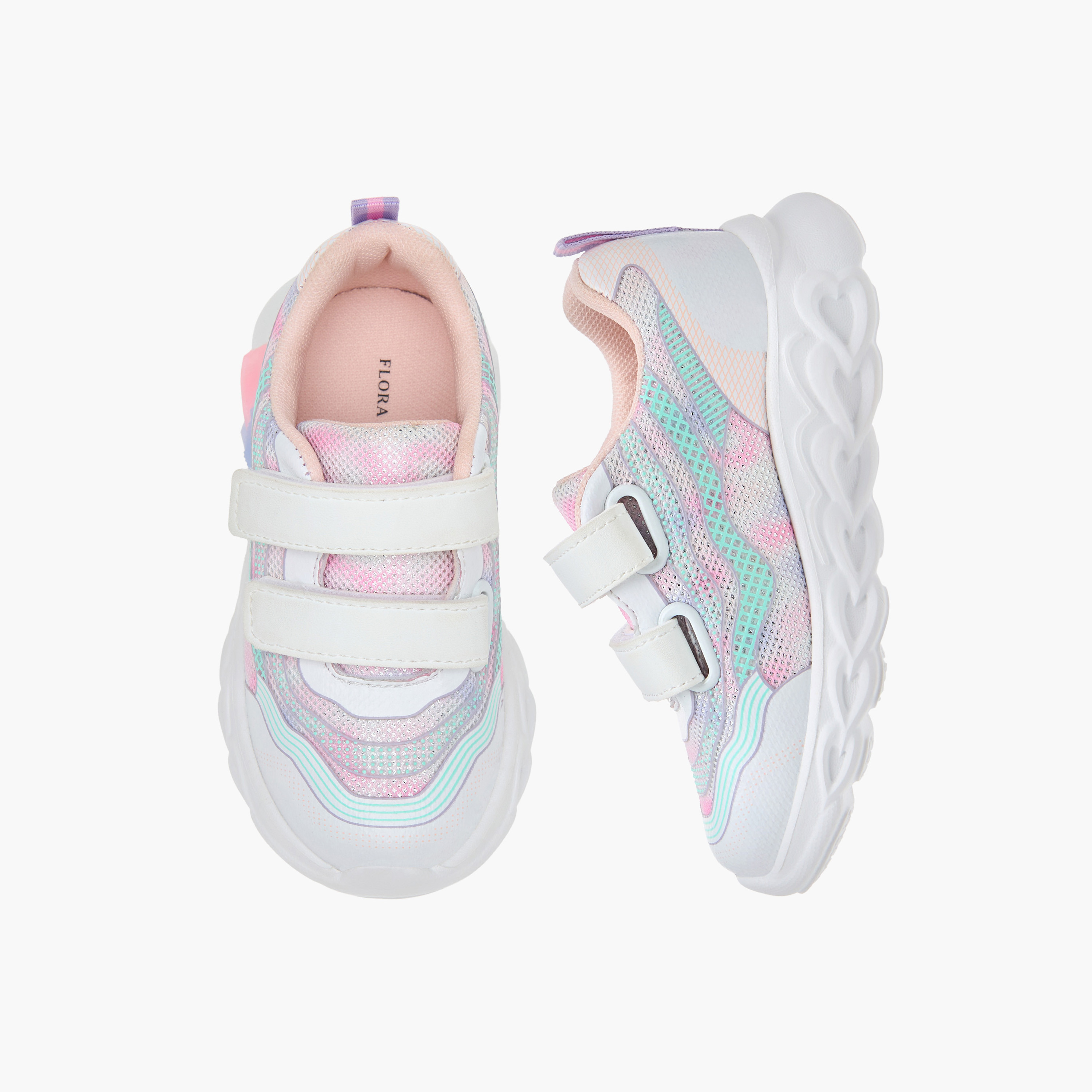Flora Bella Ombre Light-Up Sneakers with Hook and Loop Closure-girls-shoes-sneakers-image-1