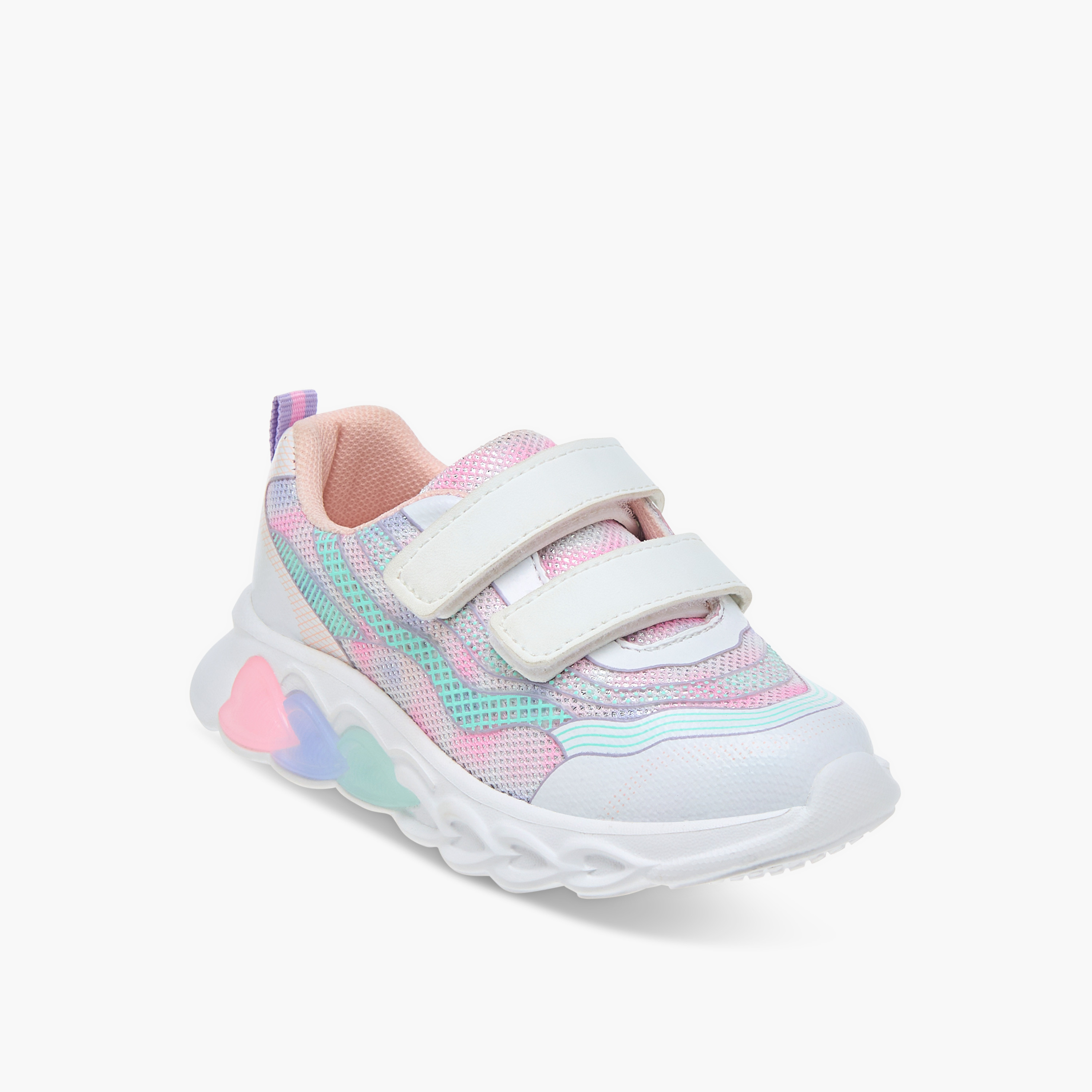 Flora Bella Ombre Light-Up Sneakers with Hook and Loop Closure-girls-shoes-sneakers-image-2