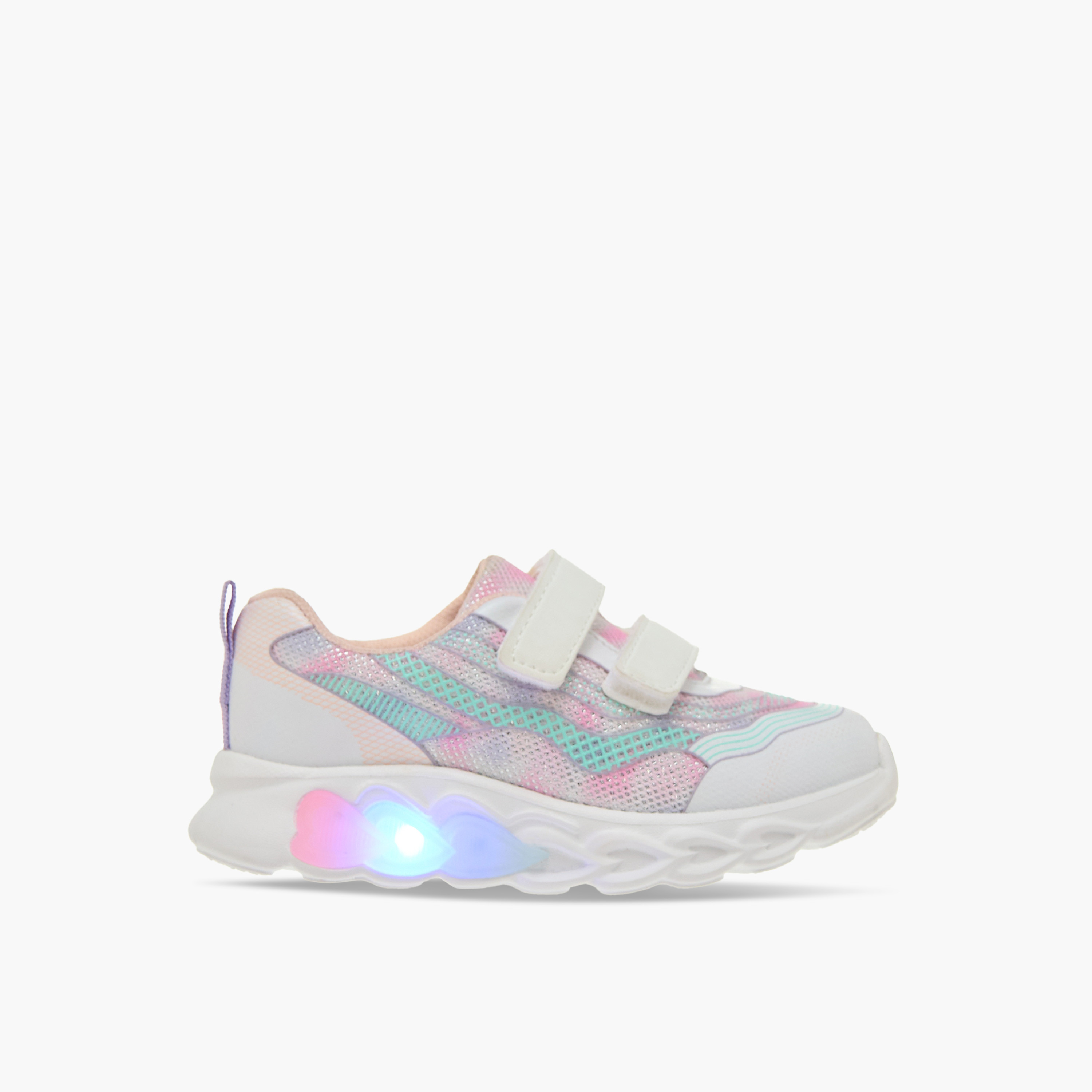 Flora Bella Ombre Light-Up Sneakers with Hook and Loop Closure-girls-shoes-sneakers-image-4