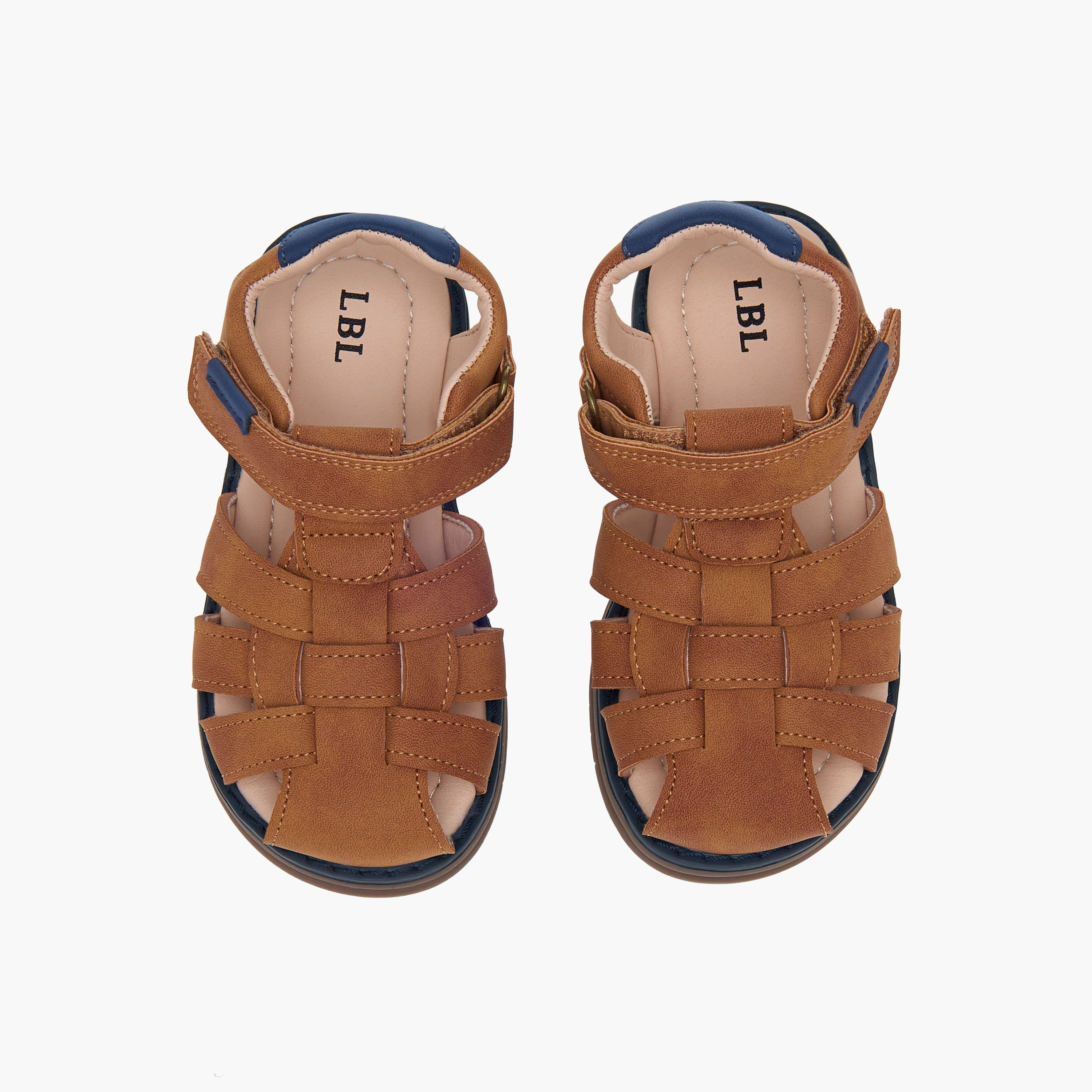 LBL by Shoexpress Strappy Sandals with Hook and Loop Closure-boys-shoes-sandals-image-1