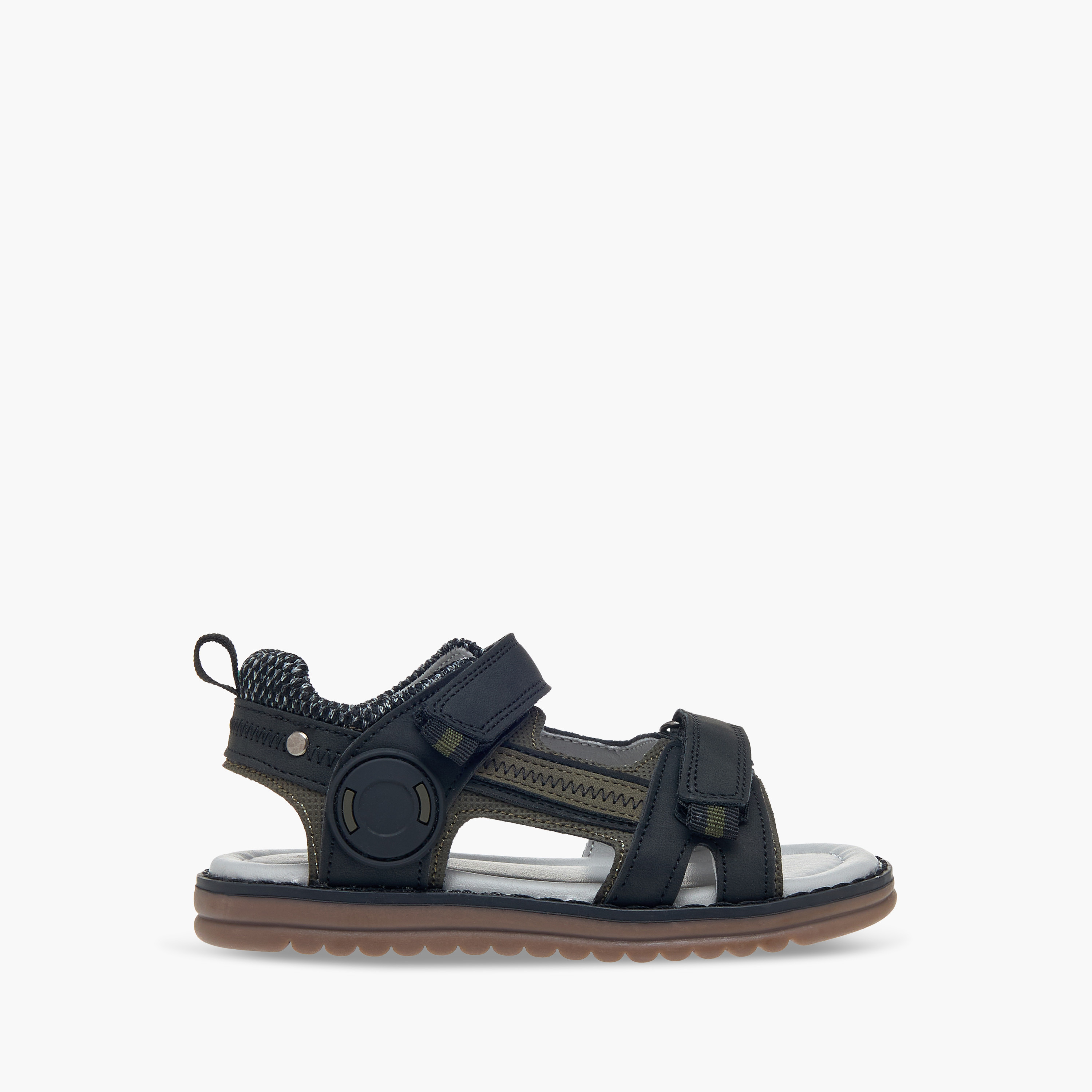 LBL by Shoexpress Colourblock Sandals with Hook and Loop Closure-boys-shoes-sandals-image-2