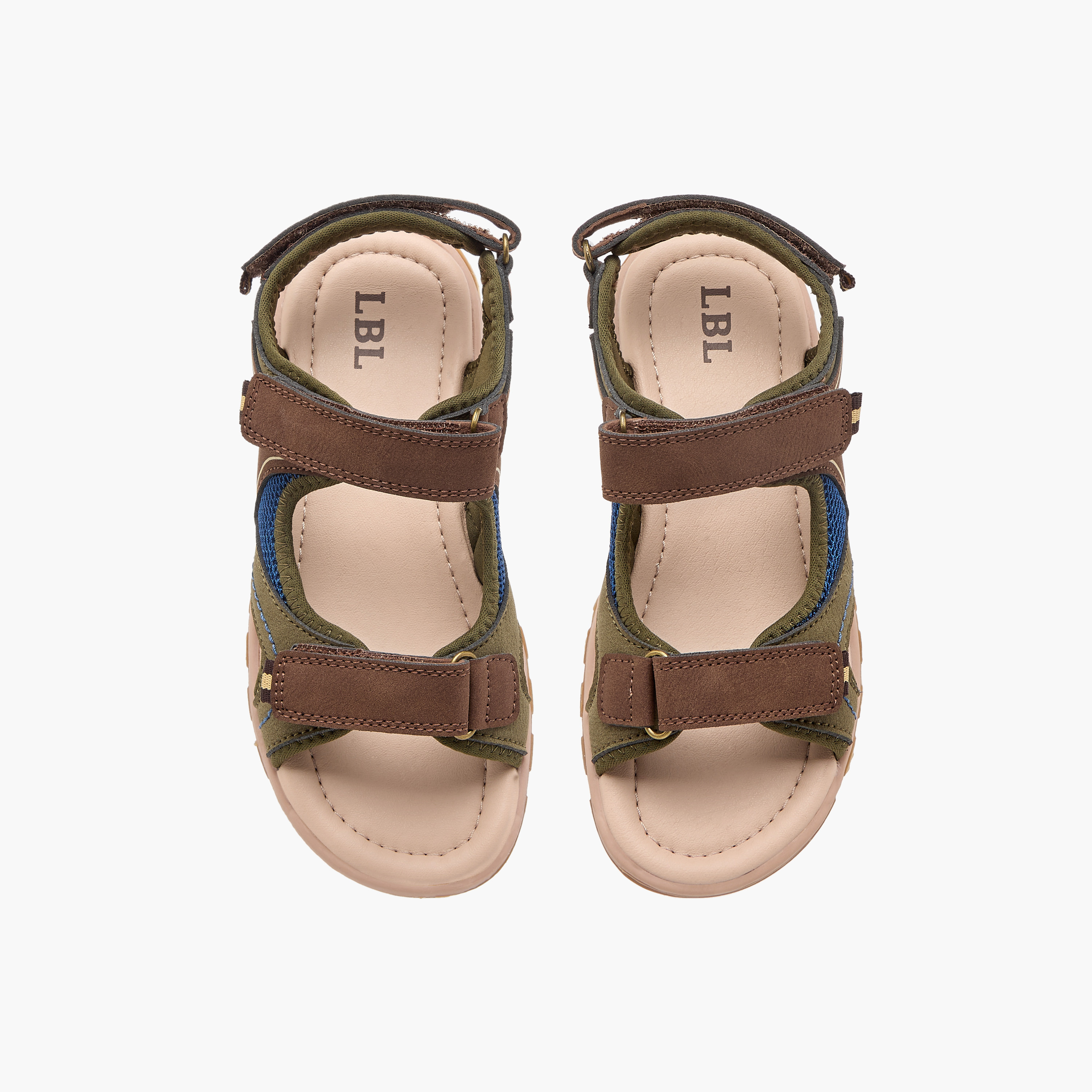 صندل بتصميم قوالب ملونة وشريط إغلاق لاصق من إل بي إل من شوإكسبريس-boys-shoes-sandals-image-1
