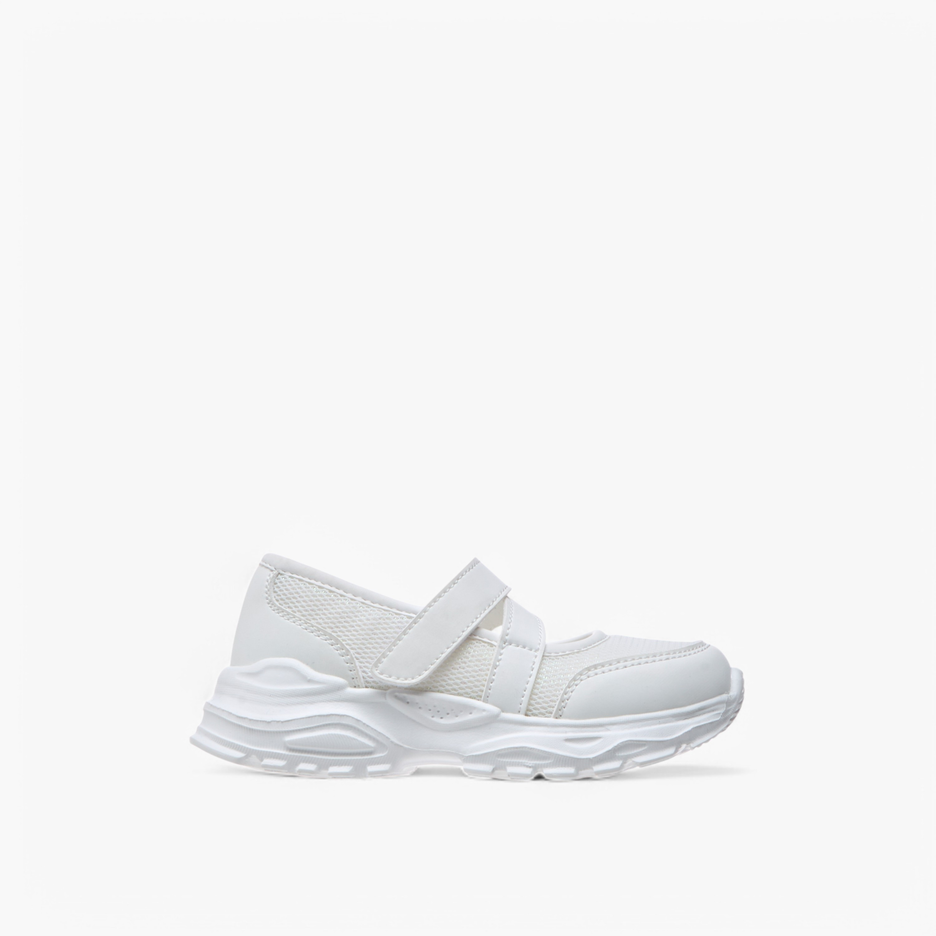 Flora Bella Textured Mary Jane Shoes with Hook and Loop Closure-girls-shoes-sneakers-image-3