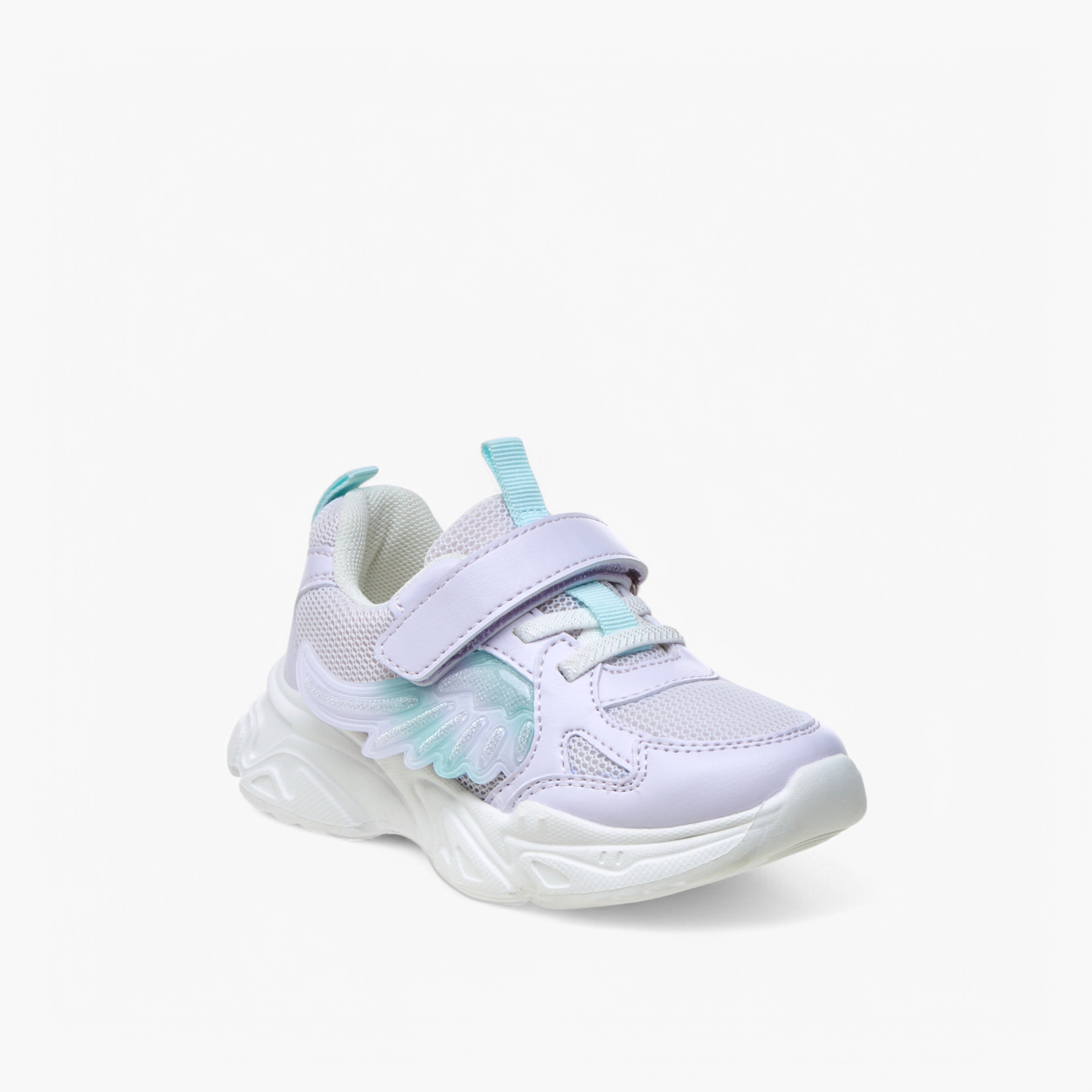 Flora Bella Panelled Sneakers with Hook and Loop Closure-girls-shoes-sneakers-image-2