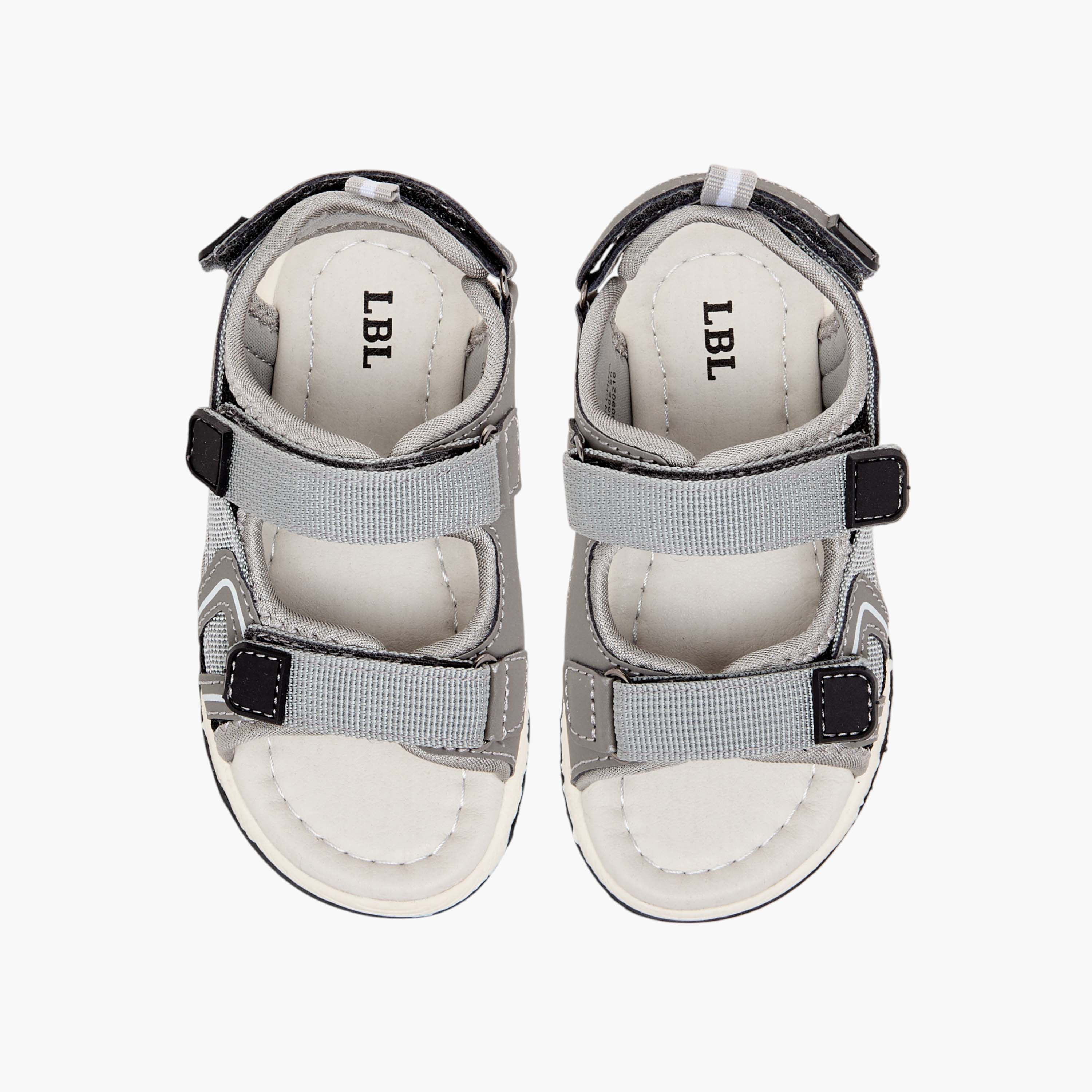 LBL by Shoexpress Textured Floaters with Hook and Loop Closure-baby-boys-shoes-sandals-image-1