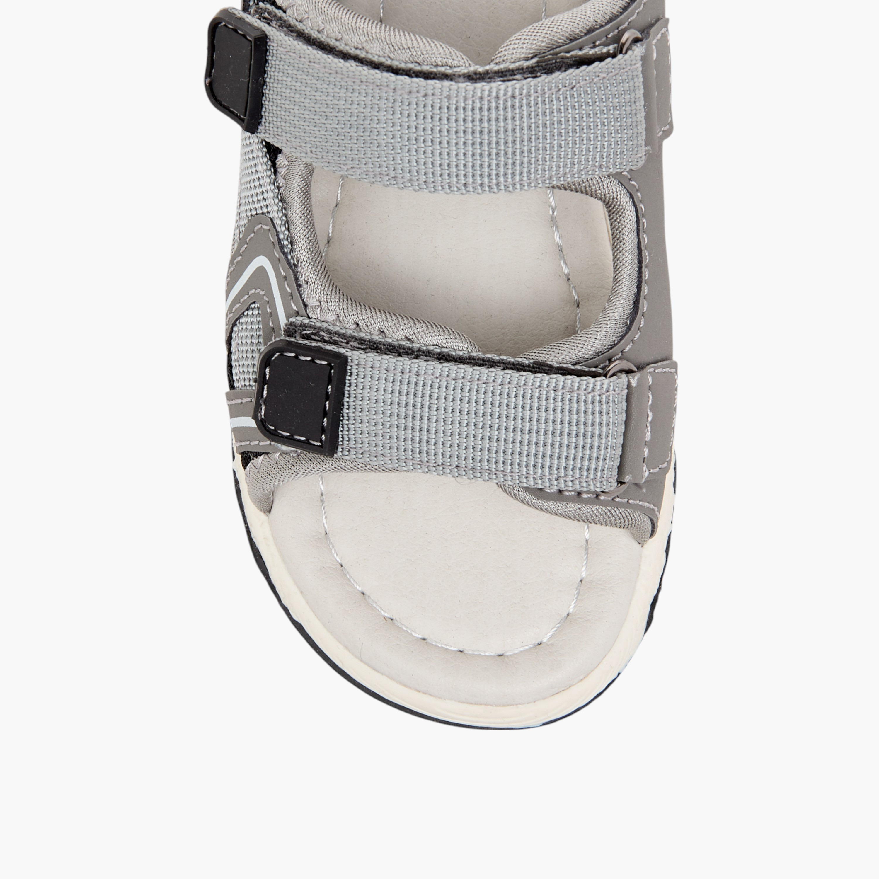 LBL by Shoexpress Textured Floaters with Hook and Loop Closure-baby-boys-shoes-sandals-image-3