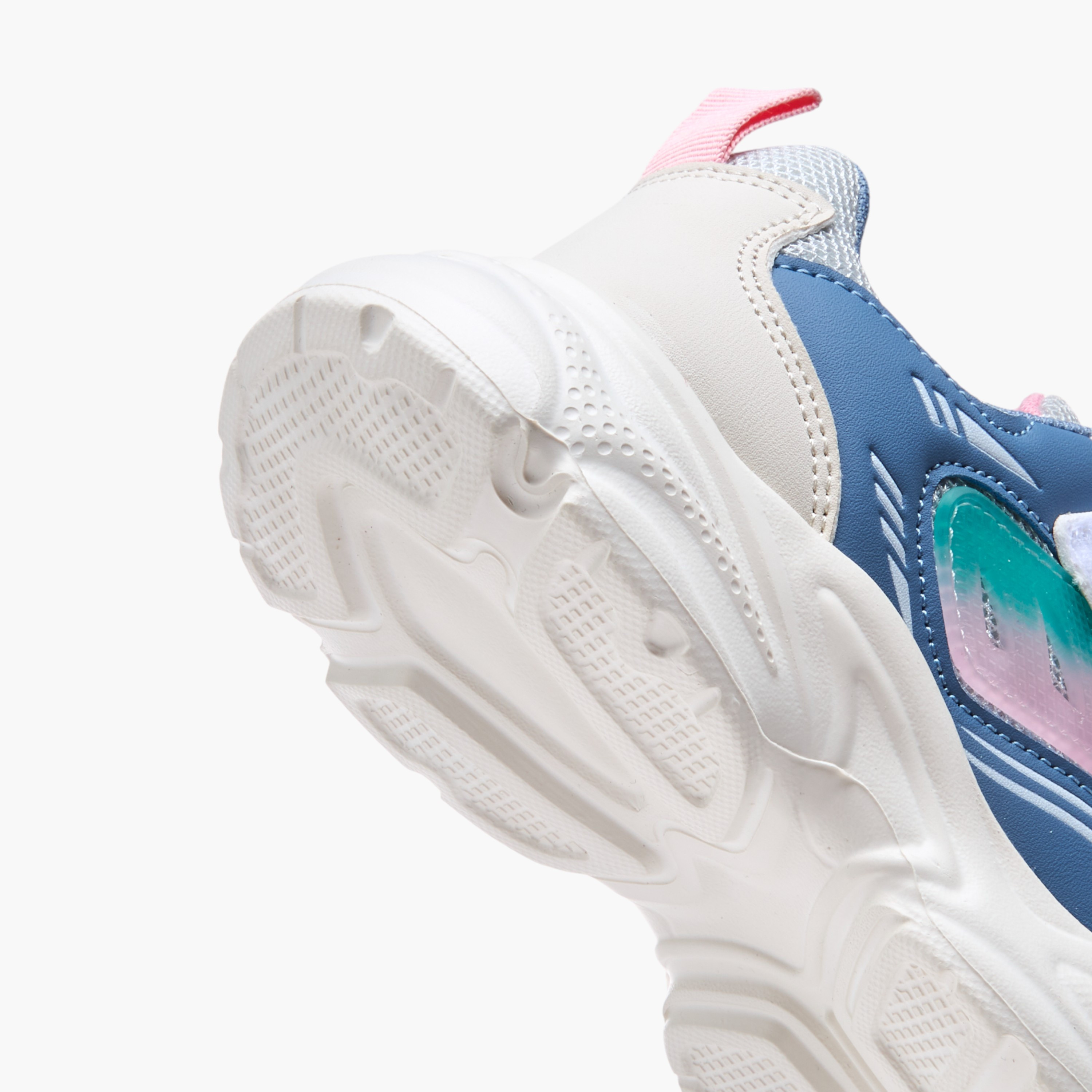 Flora Bella Colourblock Sneakers with Hook and Loop Closure-girls-shoes-sneakers-image-5