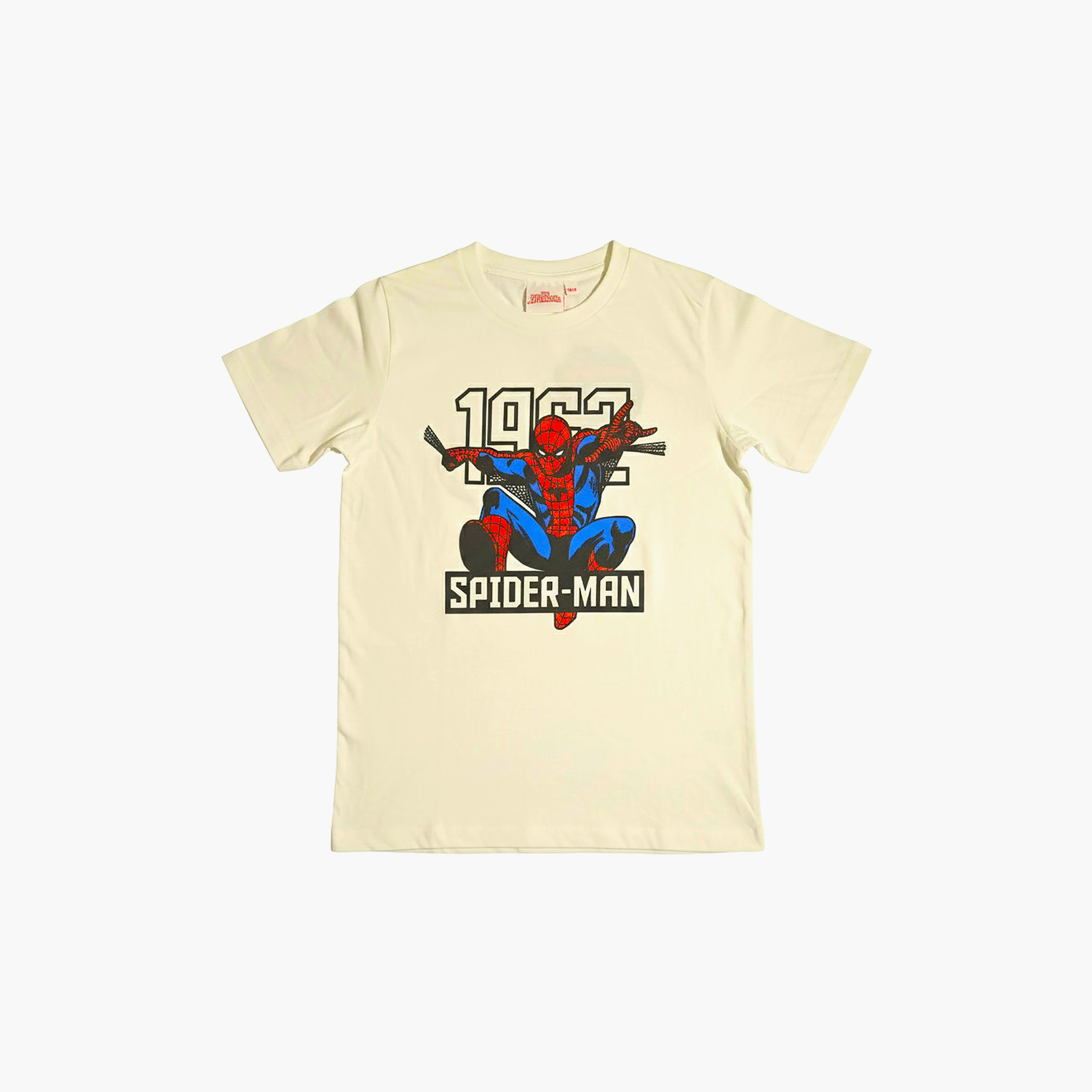 طقم تيشيرت وشورت قطني بطبعة سبايدرمان-boys-clothing-setsandcoords-image-1