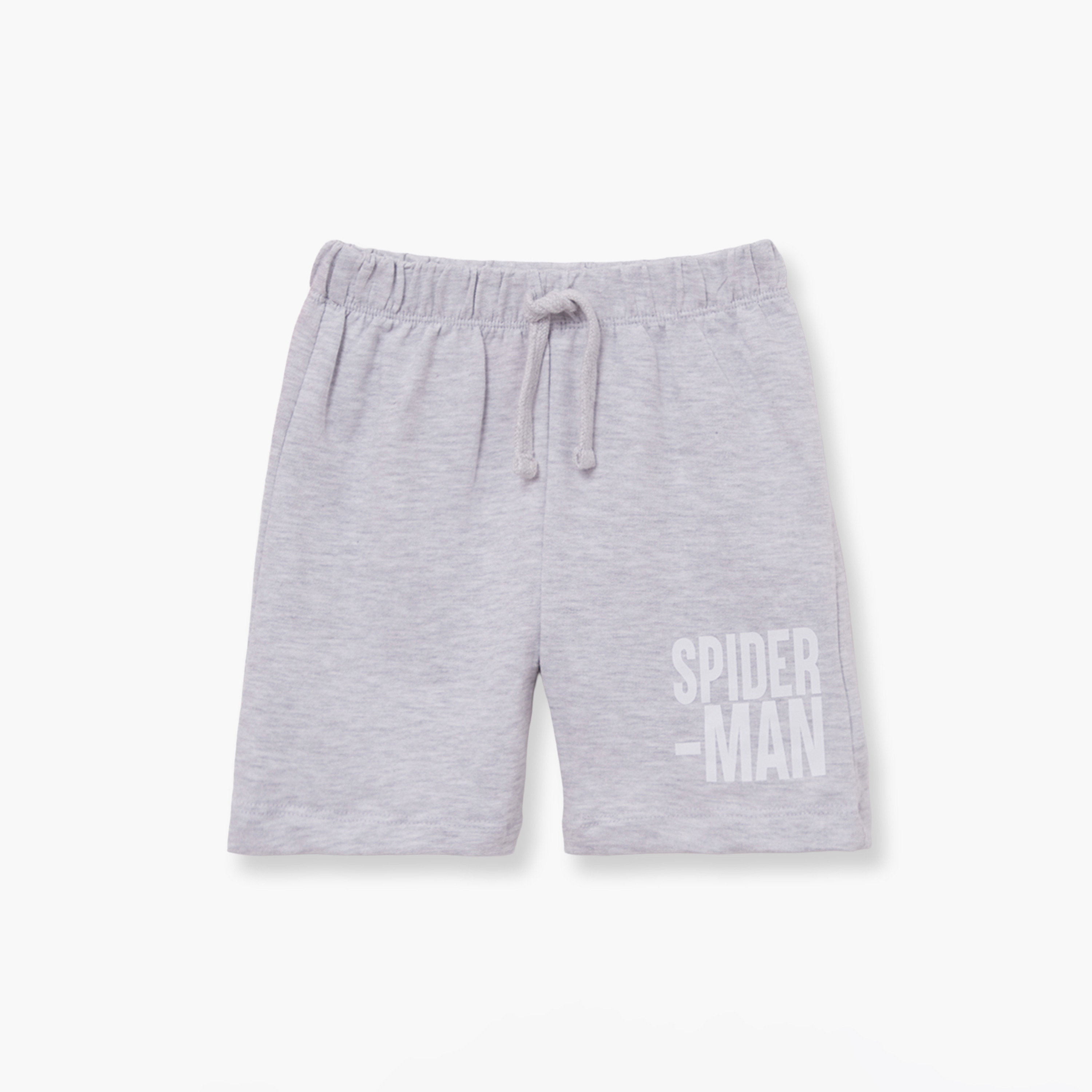 Spiderman Printed Cotton T-Shirt & Shorts Set-boys-clothing-setsandcoords-image-4