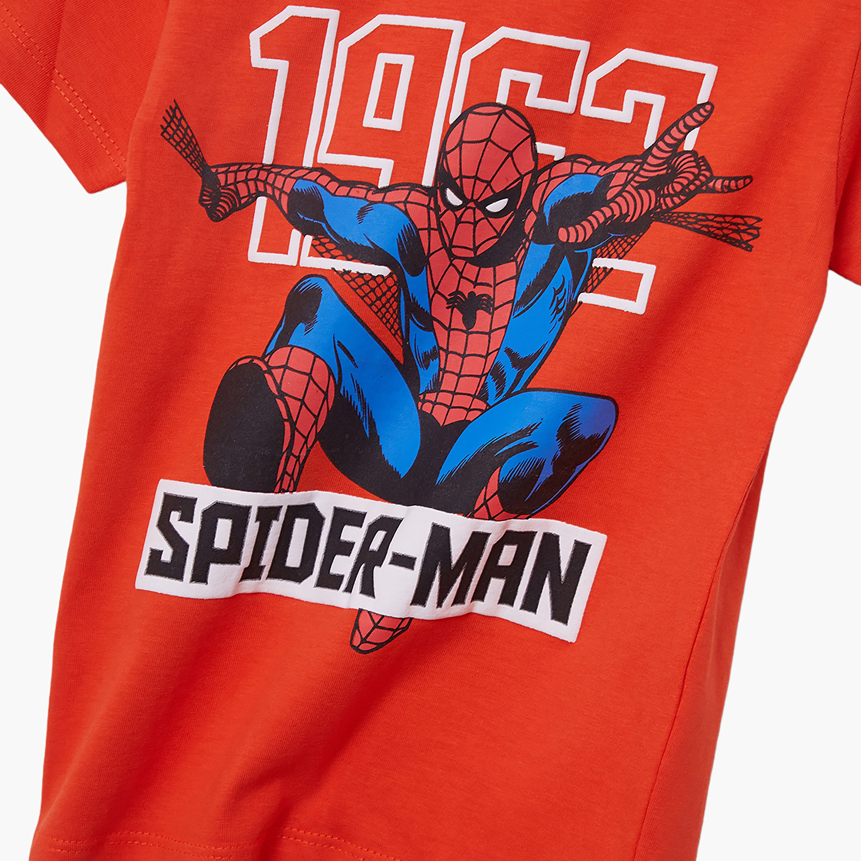 طقم تيشيرت وشورت قطني بطبعة سبايدرمان-boys-clothing-setsandcoords-image-5