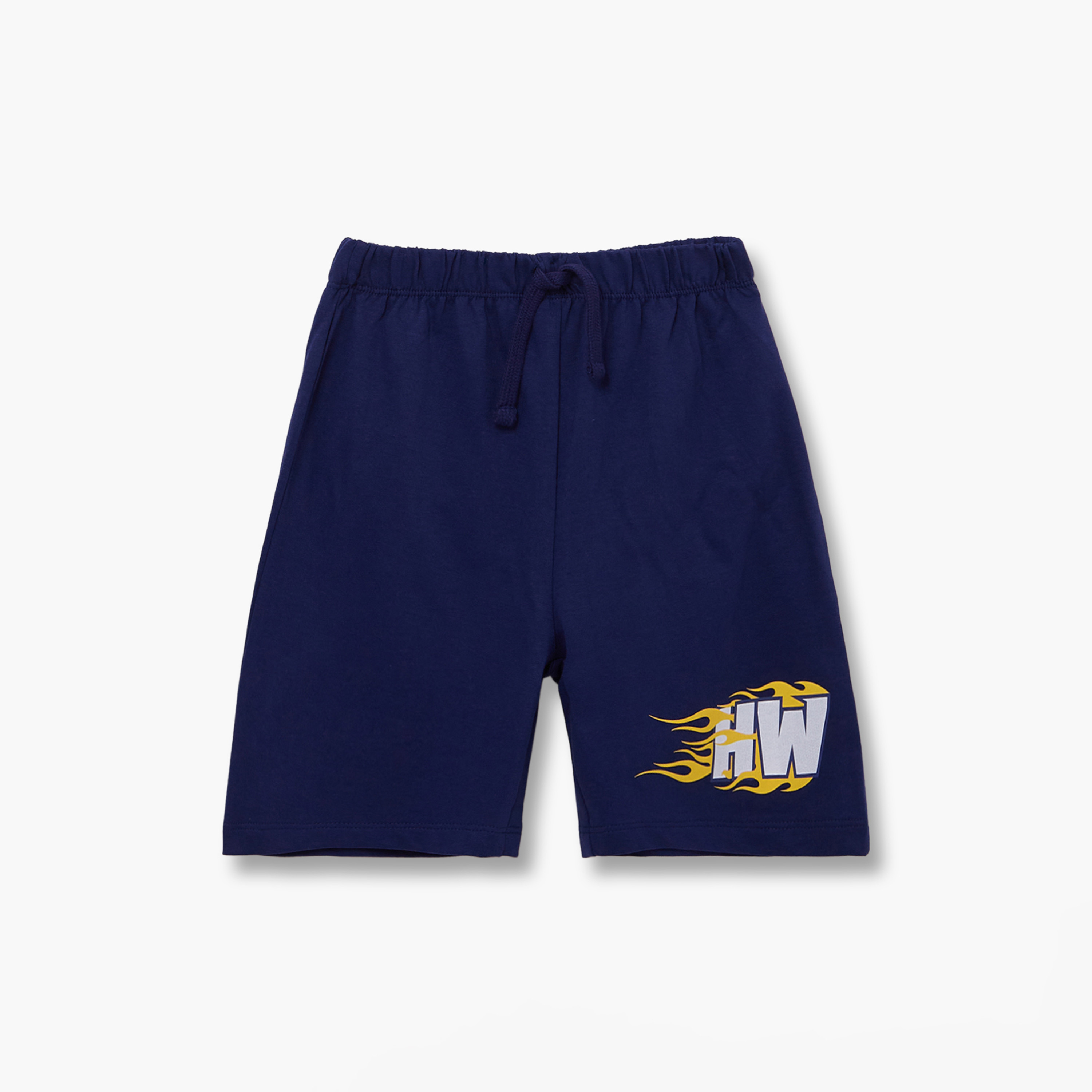 Hot Wheels Printed Cotton T-Shirt & Shorts Set-boys-clothing-setsandcoords-image-4