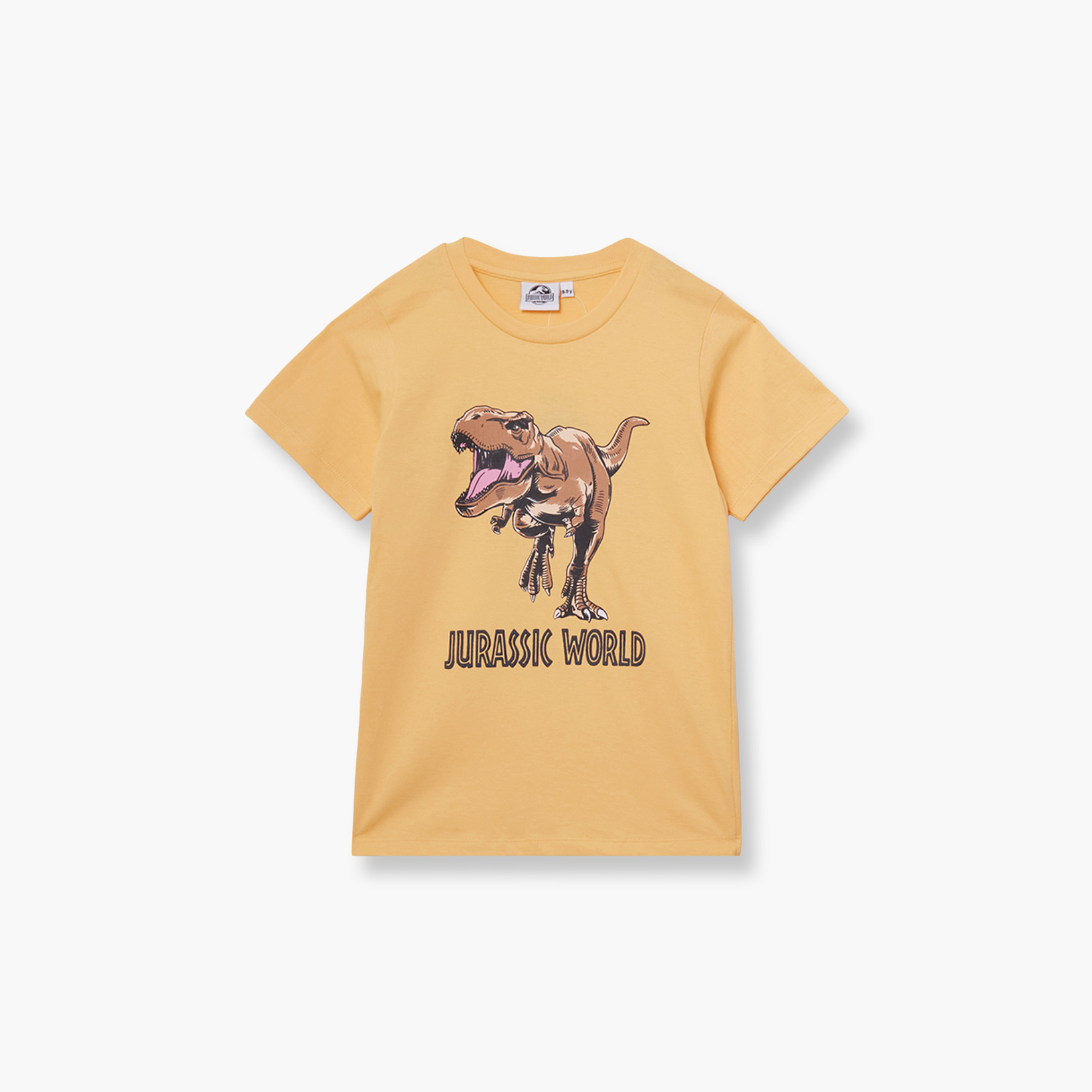 Jurassic Park Printed Cotton T-Shirt & Shorts Set-boys-clothing-setsandcoords-image-3